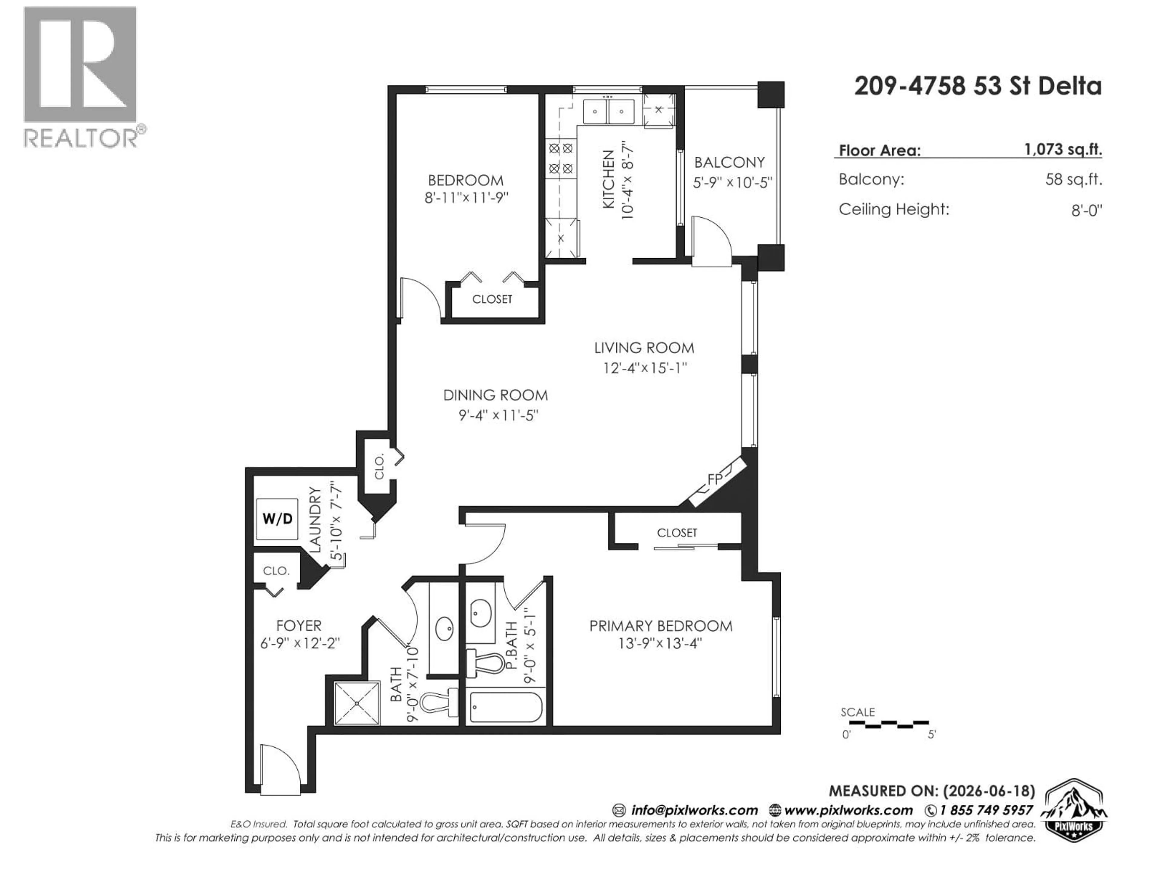Floor plan for 209 - 4758 53 STREET, Delta British Columbia V4K2Z1