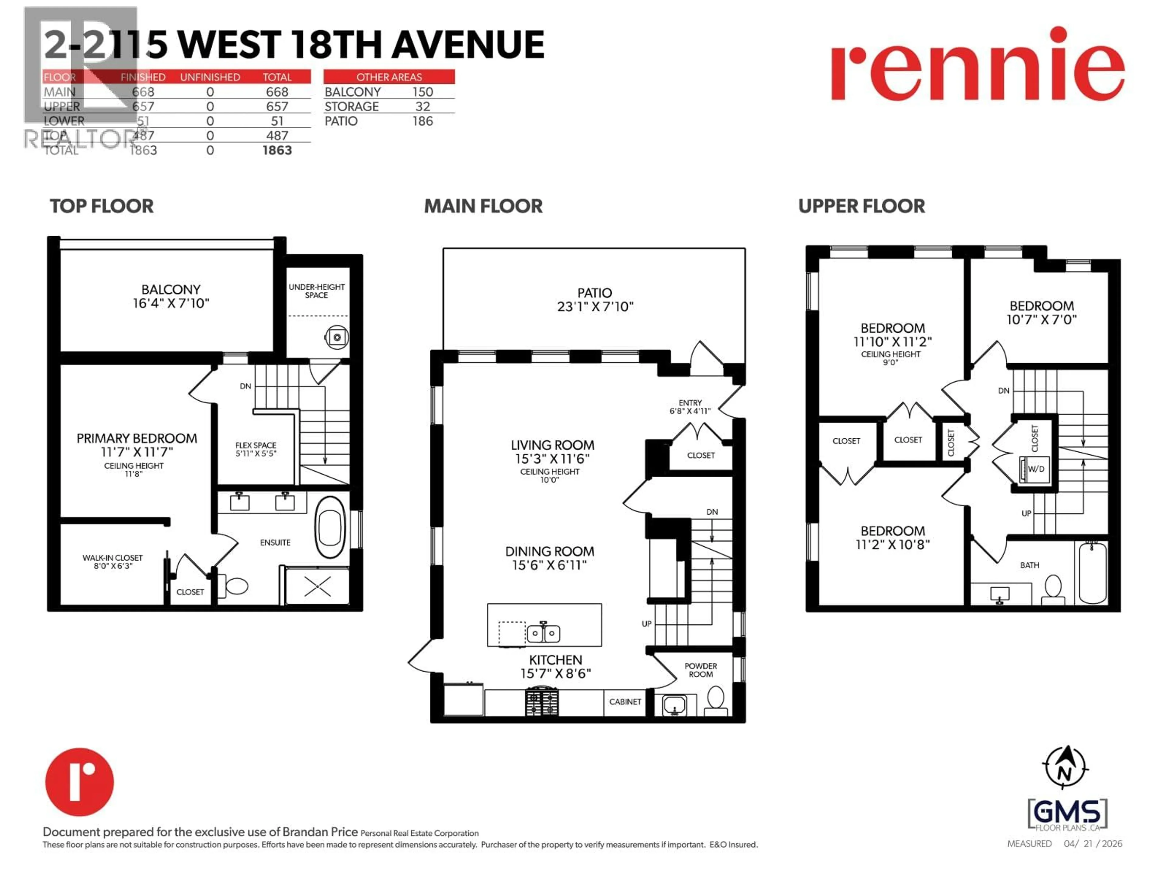 Floor plan for 2 - 2115 W 18TH AVENUE, Vancouver British Columbia V6L1A3