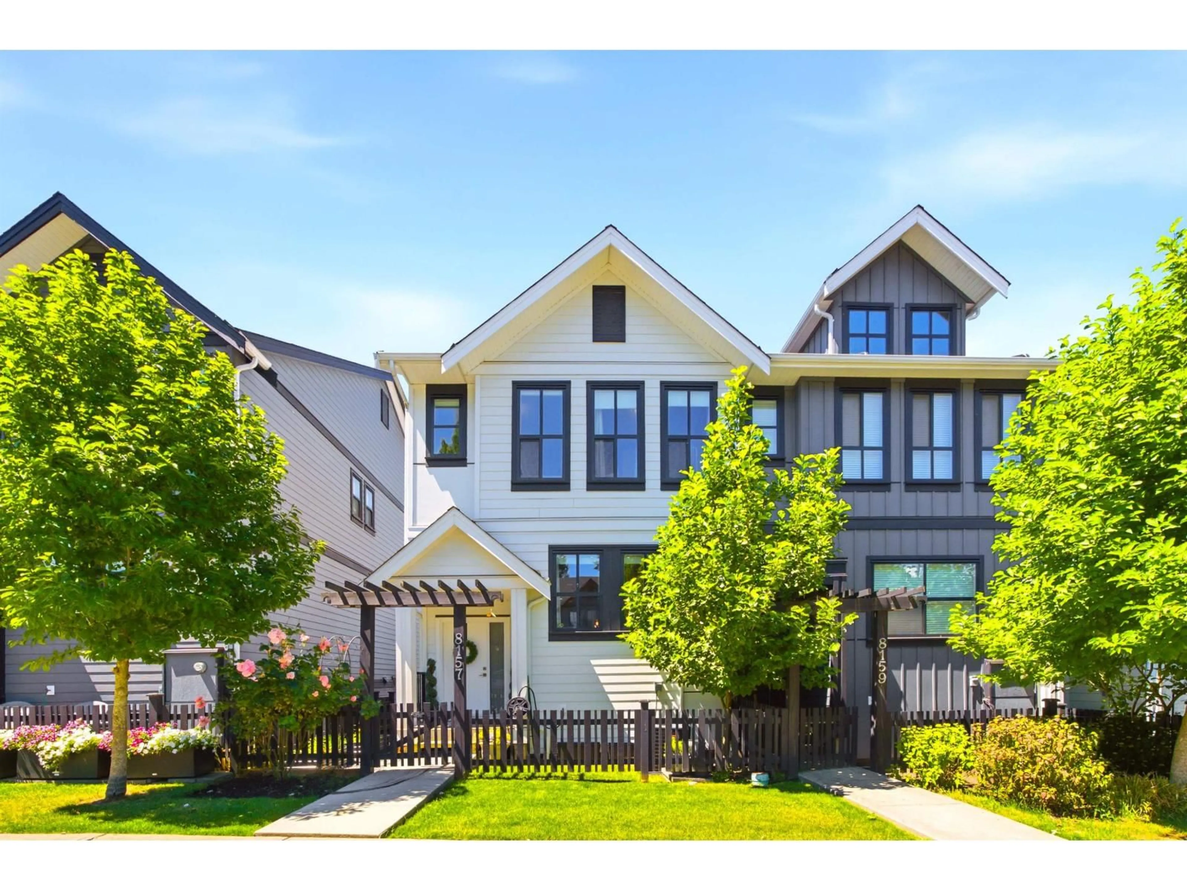Home with vinyl exterior material, street for 8157 202 STREET, Langley British Columbia V2Y3K2