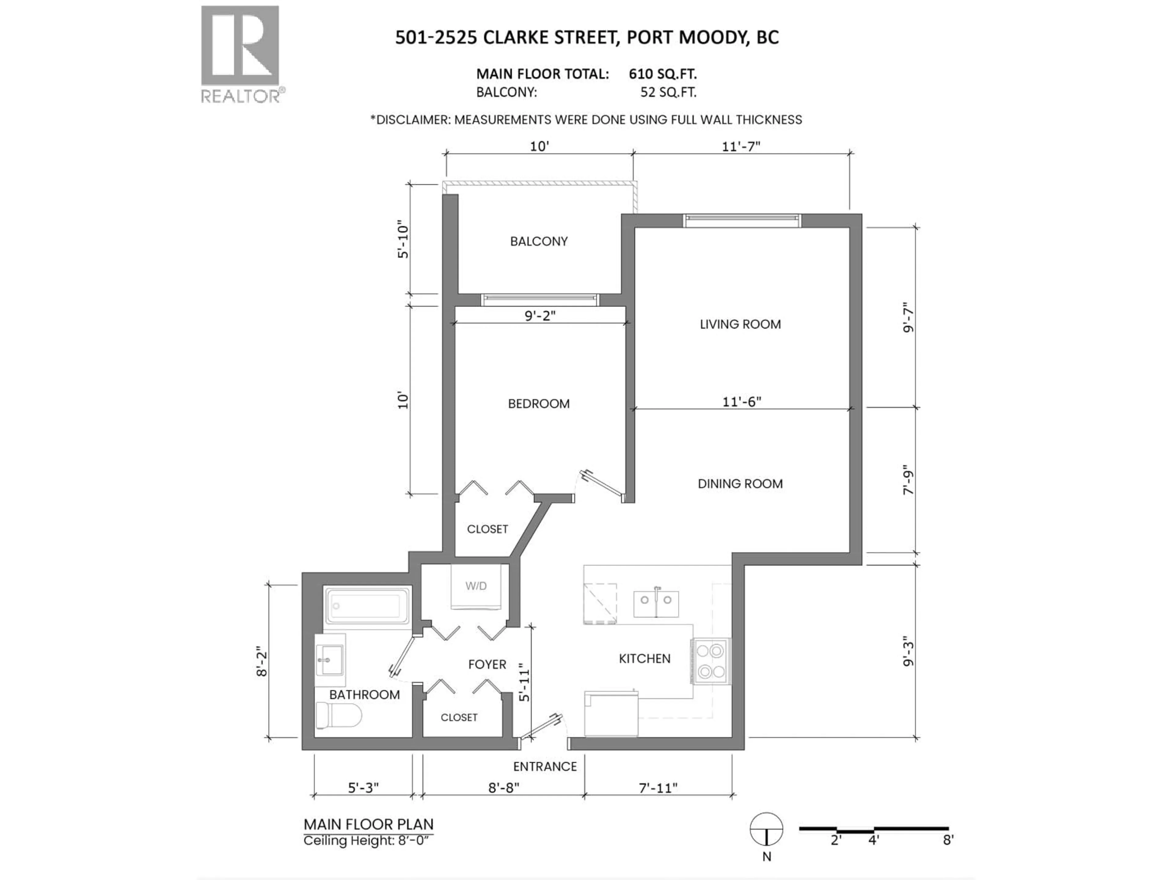 Floor plan for 501 - 2525 CLARKE STREET, Port Moody British Columbia V3H1Z3