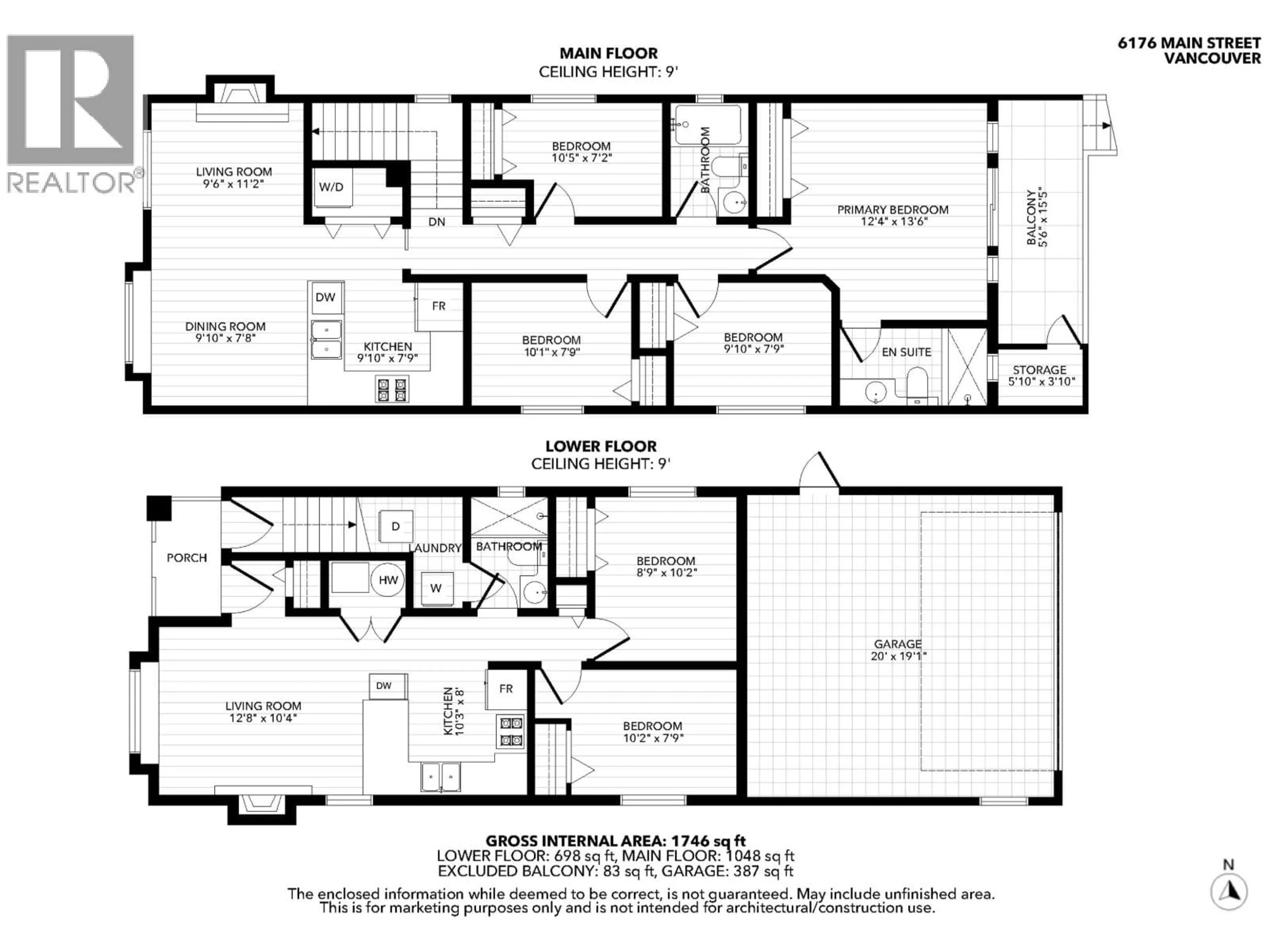 Floor plan for 6176 MAIN STREET, Vancouver British Columbia V5W2T7