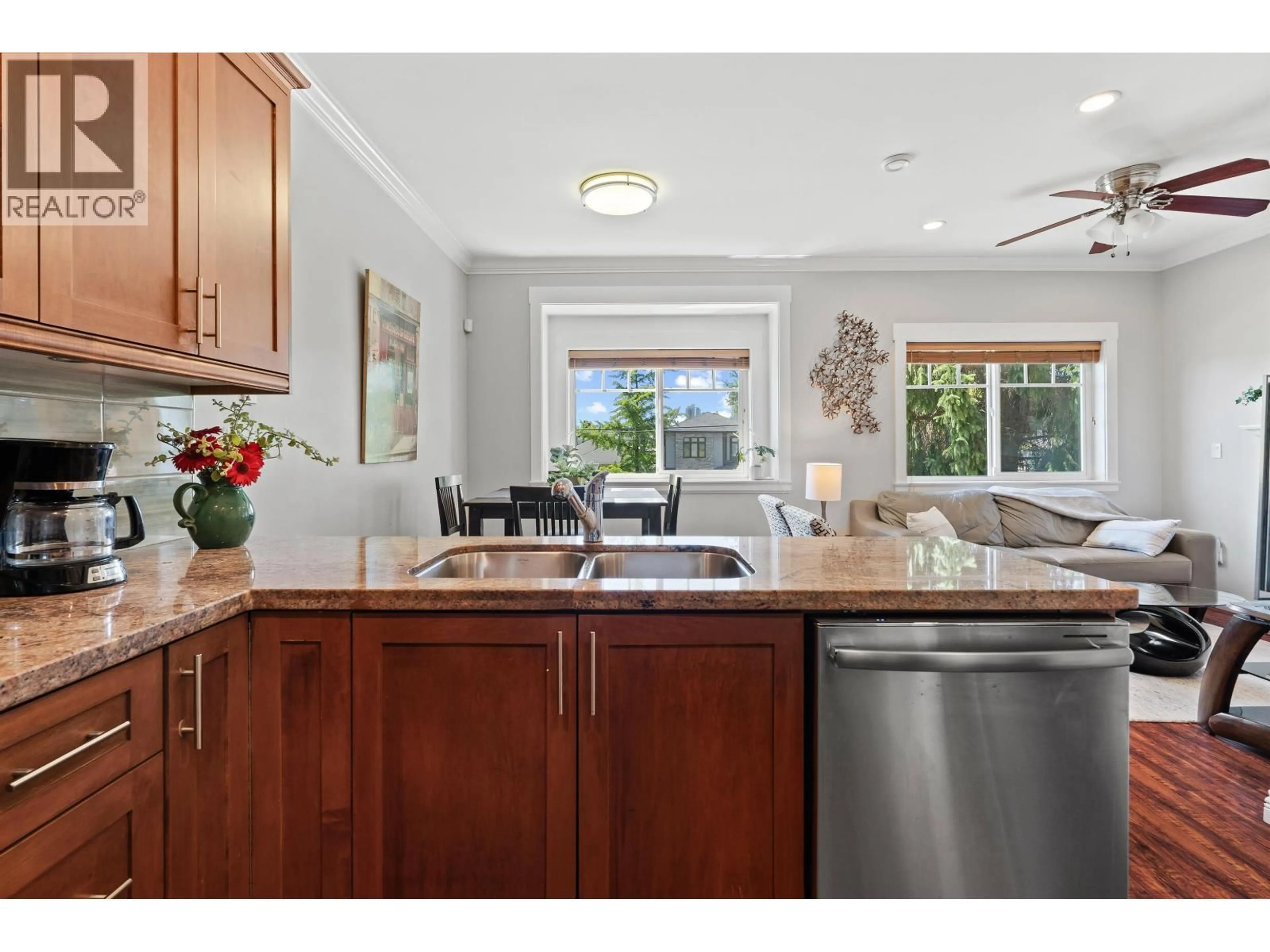 Open concept kitchen, ceramic/tile floor for 6176 MAIN STREET, Vancouver British Columbia V5W2T7