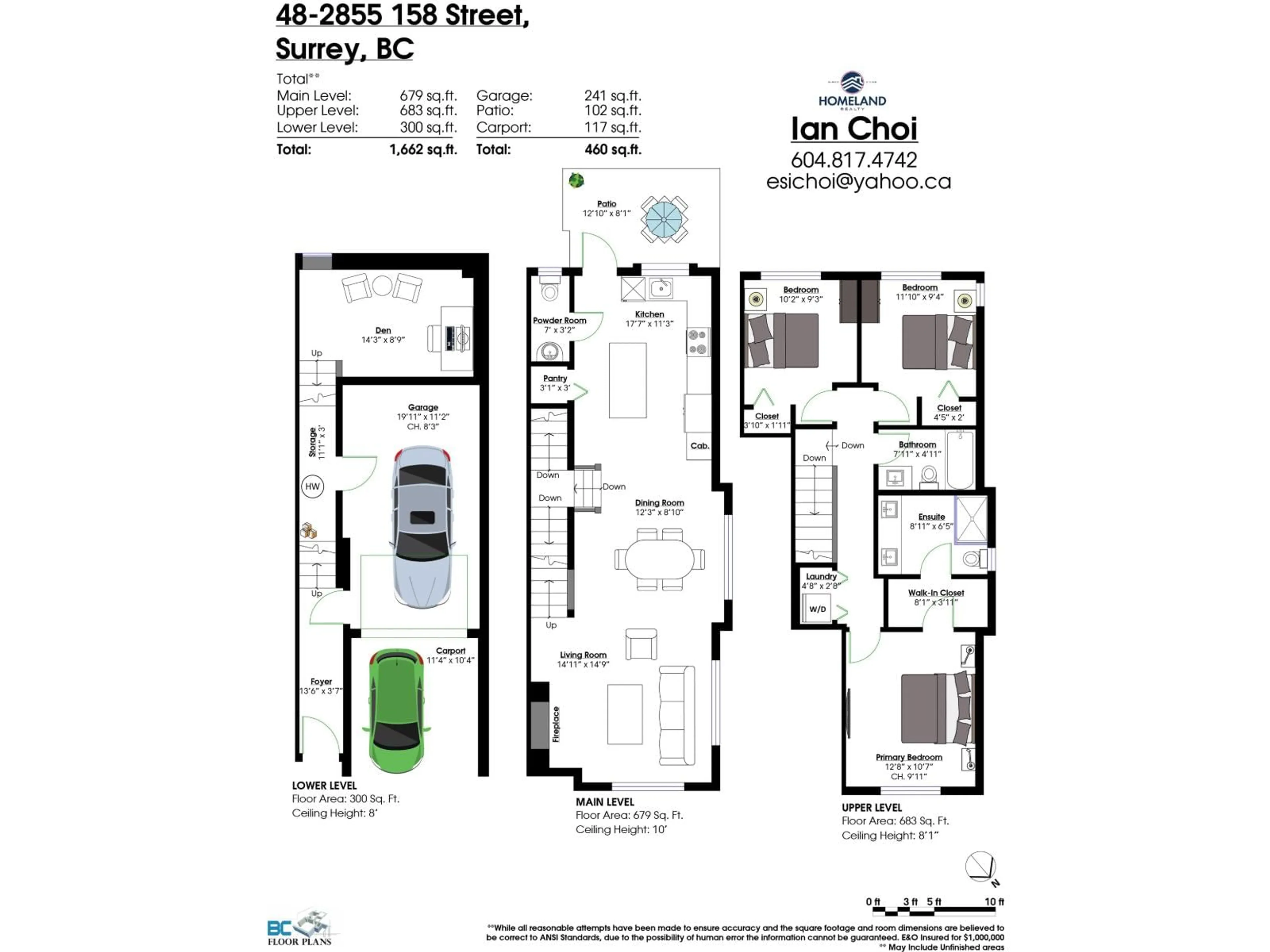 Floor plan for 48 - 2855 158 STREET, Surrey British Columbia V3Z0P5