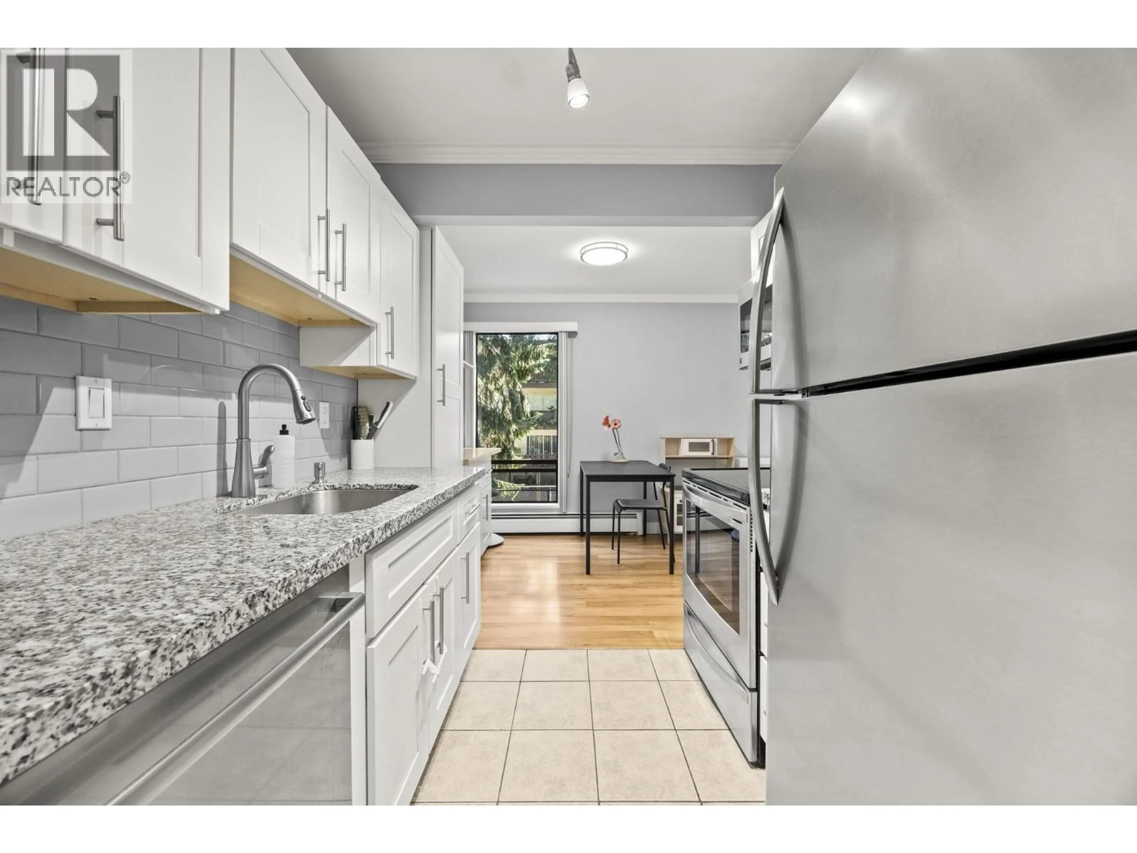 Standard kitchen, ceramic/tile floor for 204 - 330 CEDAR STREET, New Westminster British Columbia V3L3P1