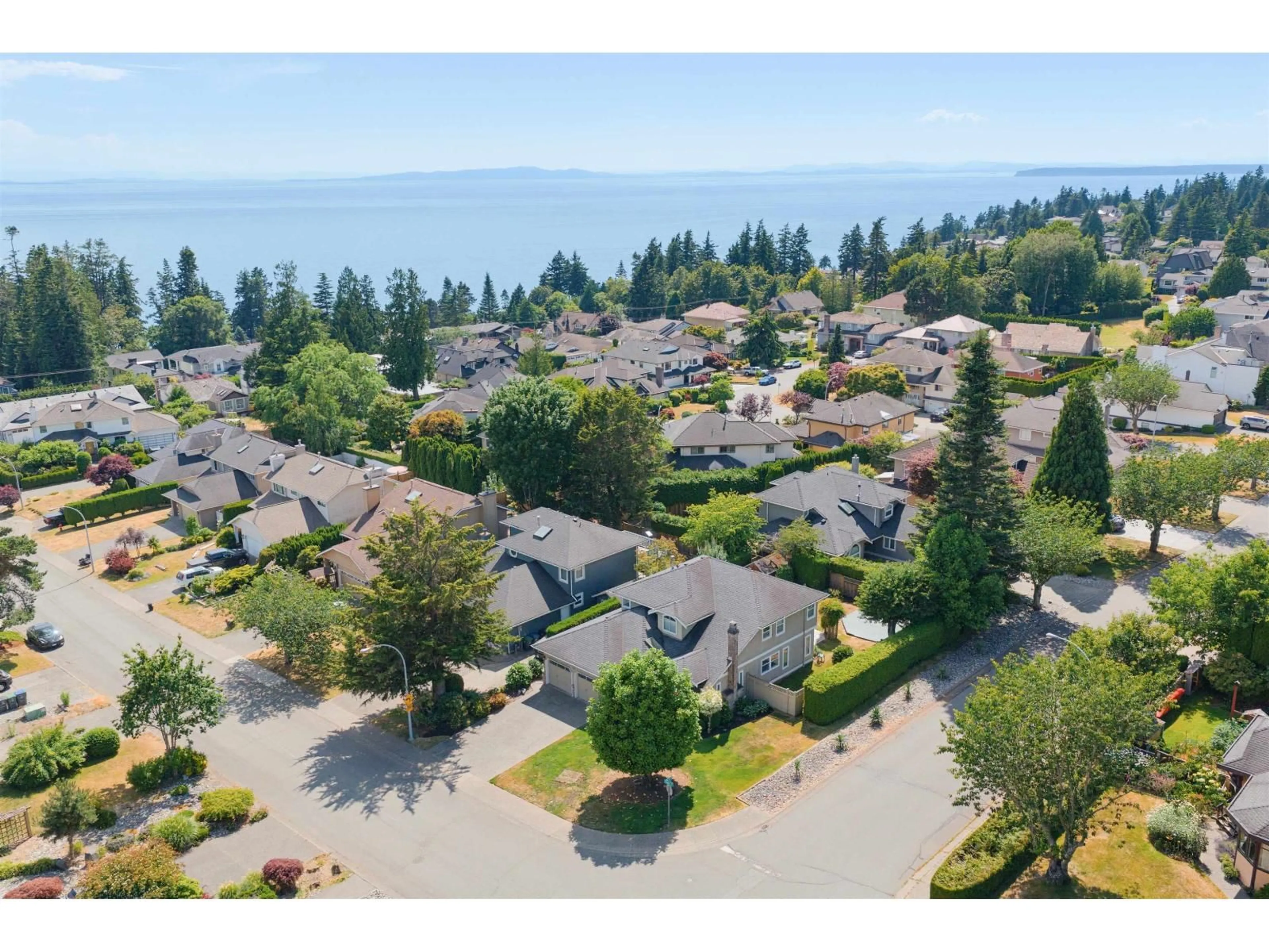 A pic from outside/outdoor area/front of a property/back of a property/a pic from drone, water/lake/river/ocean view for 1447 134A STREET, Surrey British Columbia V4A9A6