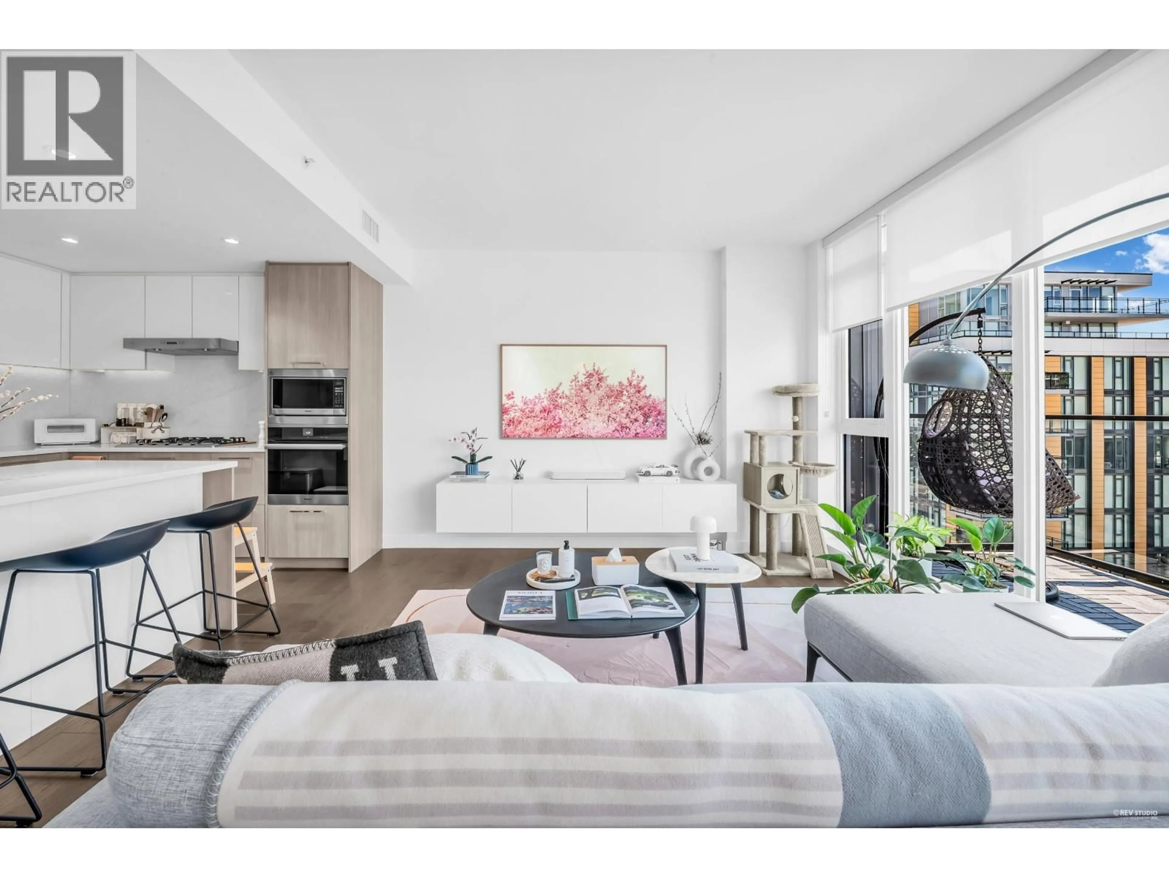 Living room with furniture, unknown for 1301 - 8160 MCMYN WAY, Richmond British Columbia V6X0V2