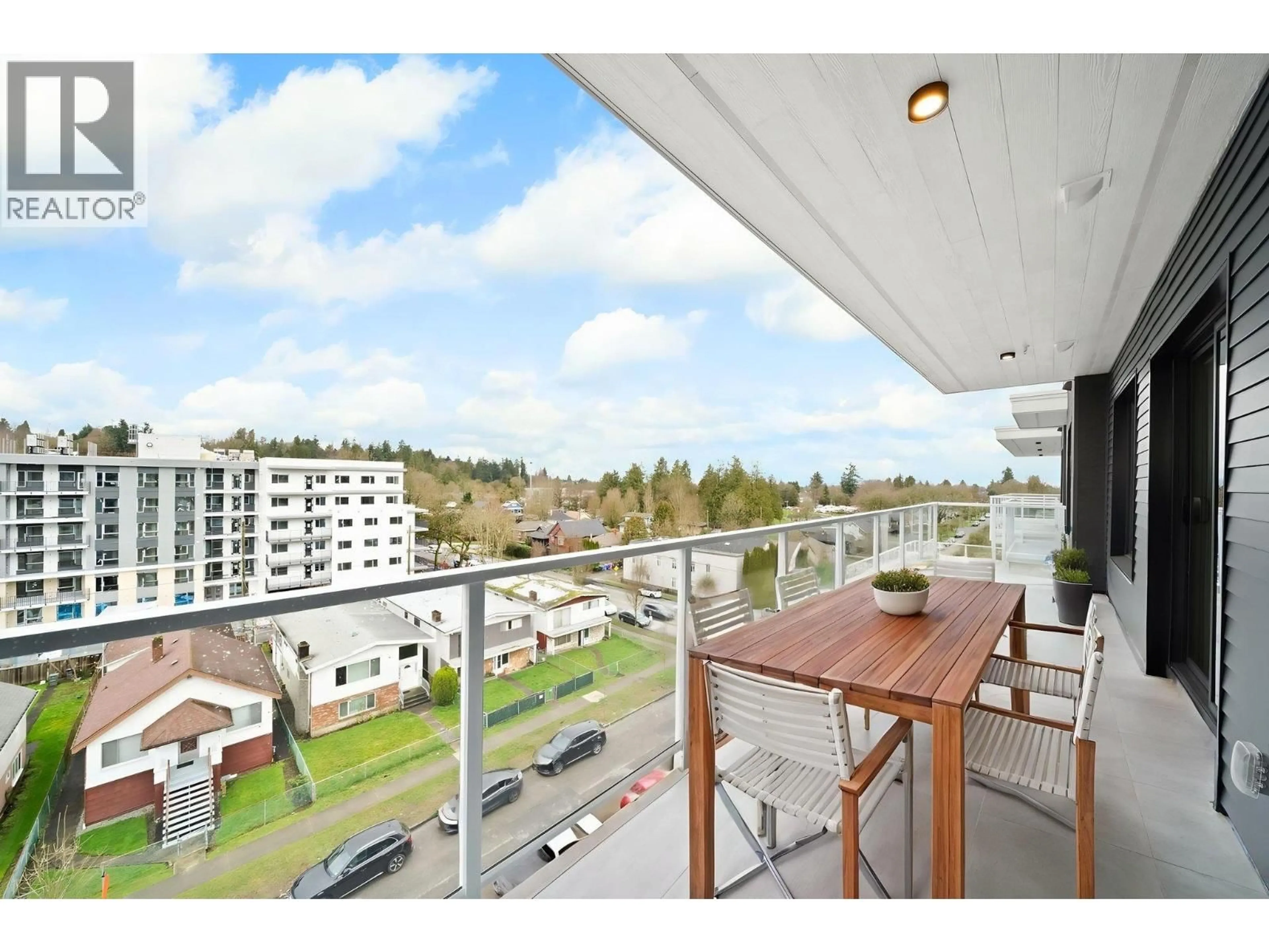 Balcony in the apartment, water/lake/river/ocean view for 605 - 4928 QUEBEC STREET, Vancouver British Columbia V5W0G6
