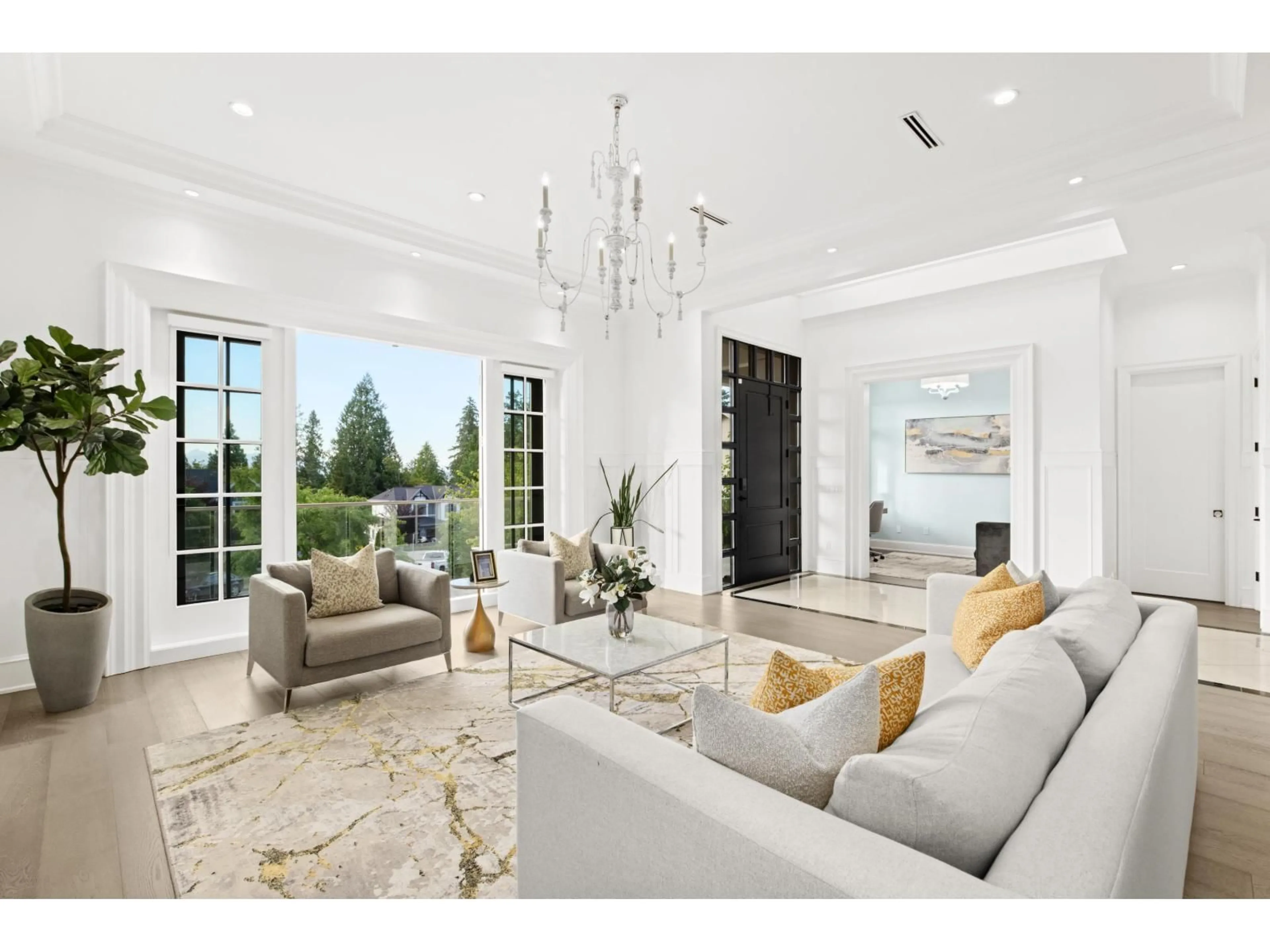 Living room with furniture, ceramic/tile floor for 16738 MCNAIR DRIVE, Surrey British Columbia V3Z0P9