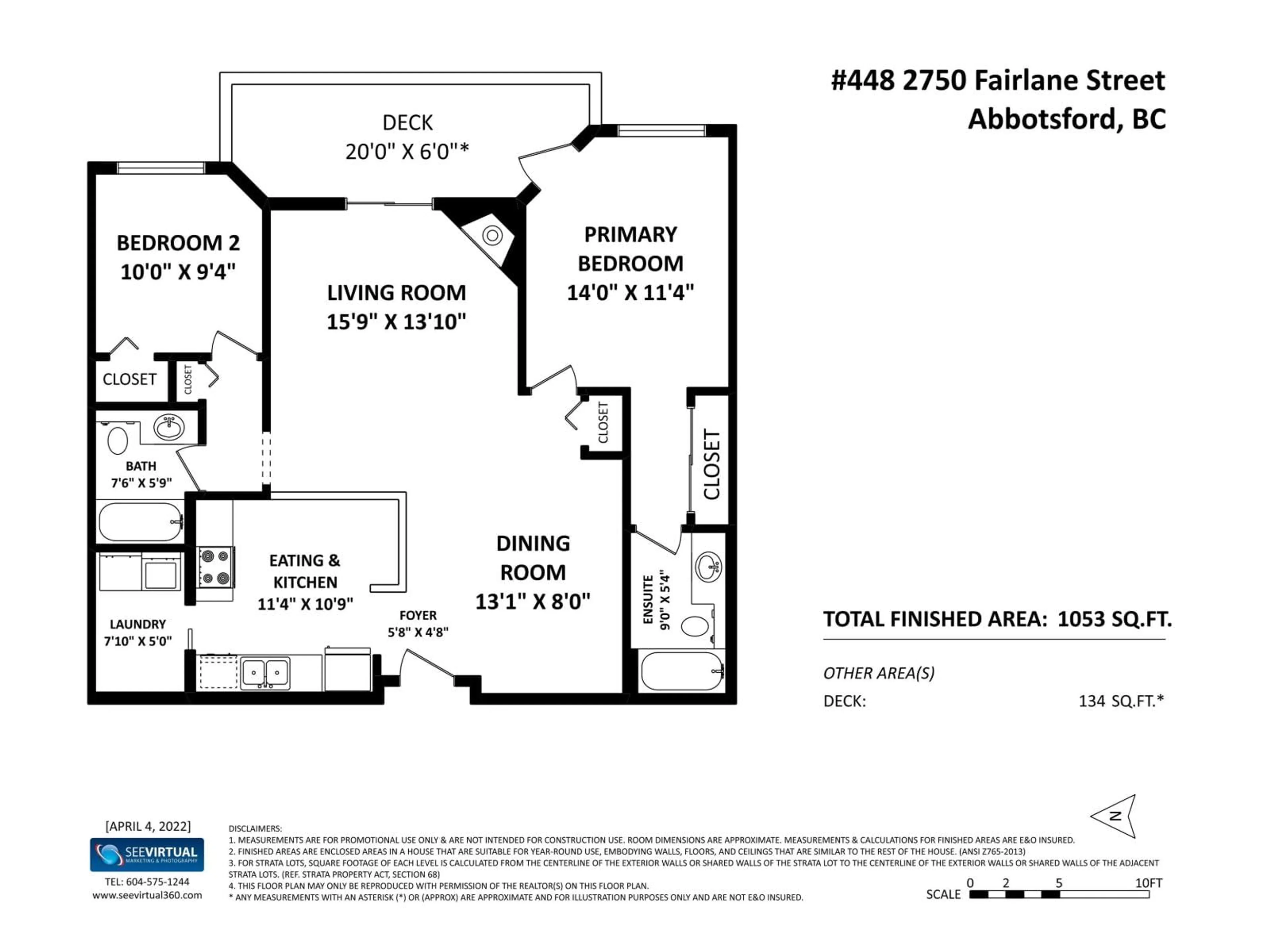 Floor plan for 448 - 2750 FAIRLANE STREET, Abbotsford British Columbia V2S7K9