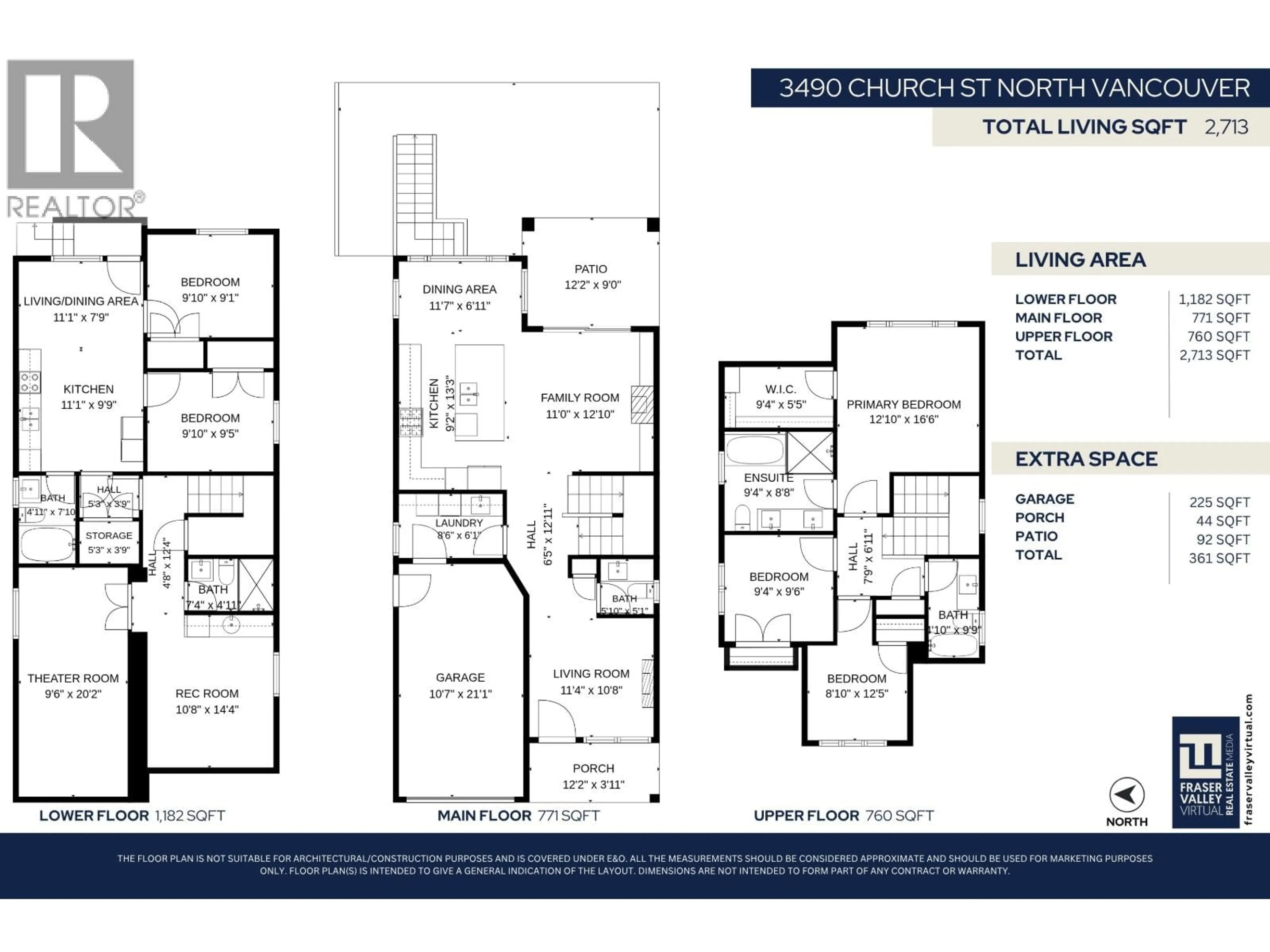 Floor plan for 3490 CHURCH STREET, North Vancouver British Columbia V7K2L4