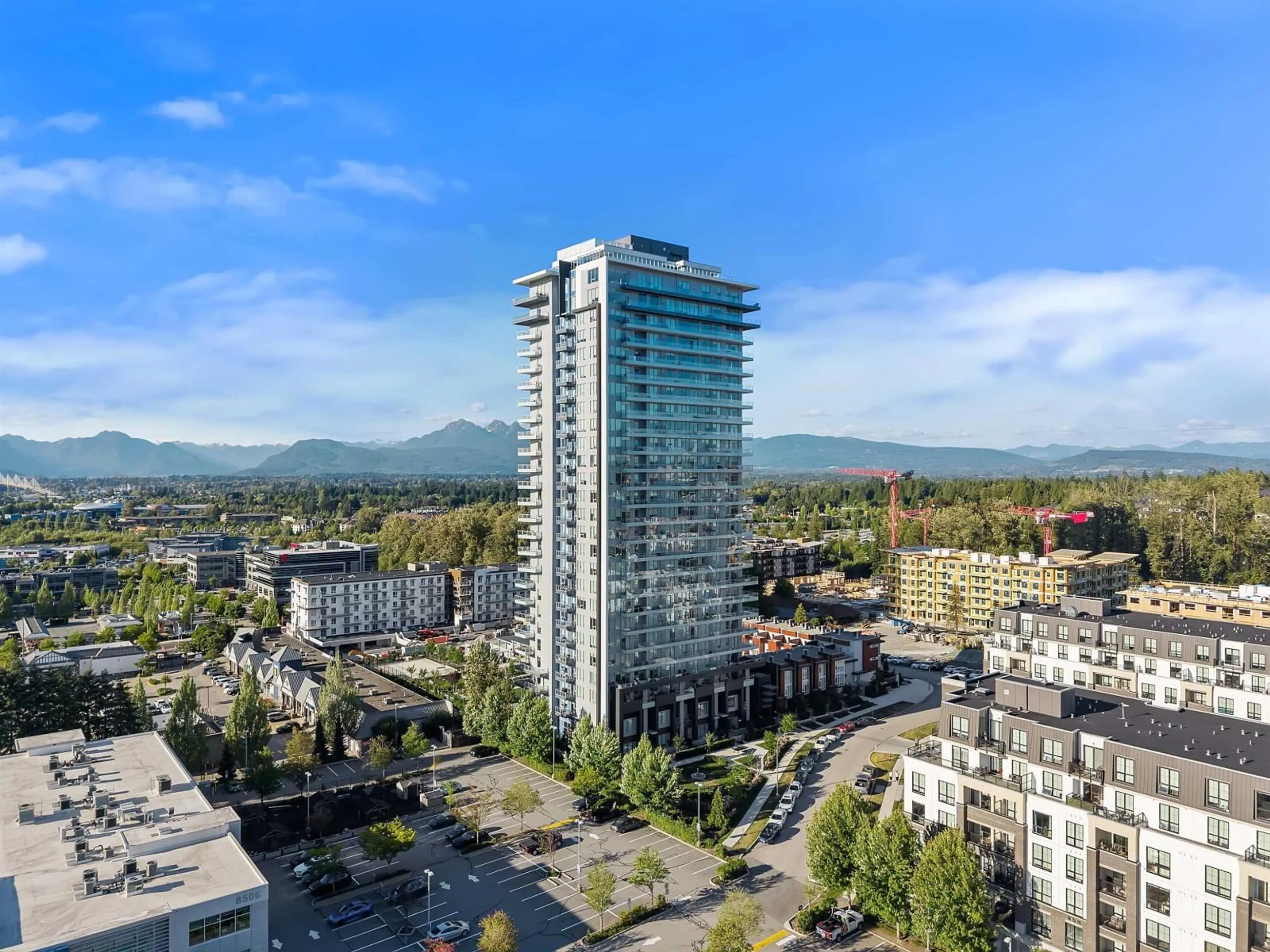 A pic from outside/outdoor area/front of a property/back of a property/a pic from drone, city buildings view from balcony for 1103 - 20065 85 AVENUE, Langley British Columbia V2Y3Y5