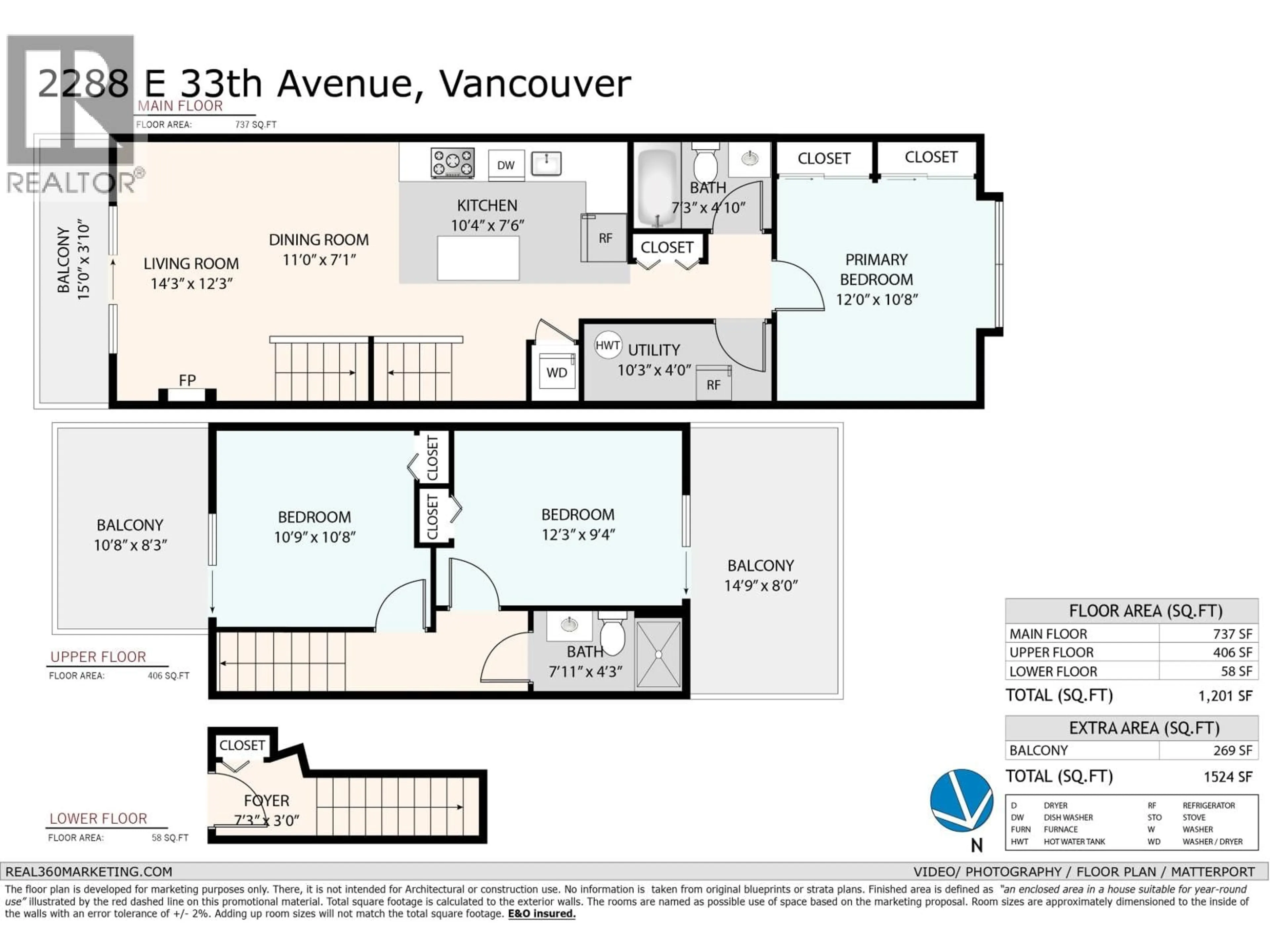 Floor plan for 2288 33RD AVENUE, Vancouver British Columbia V5N3G1