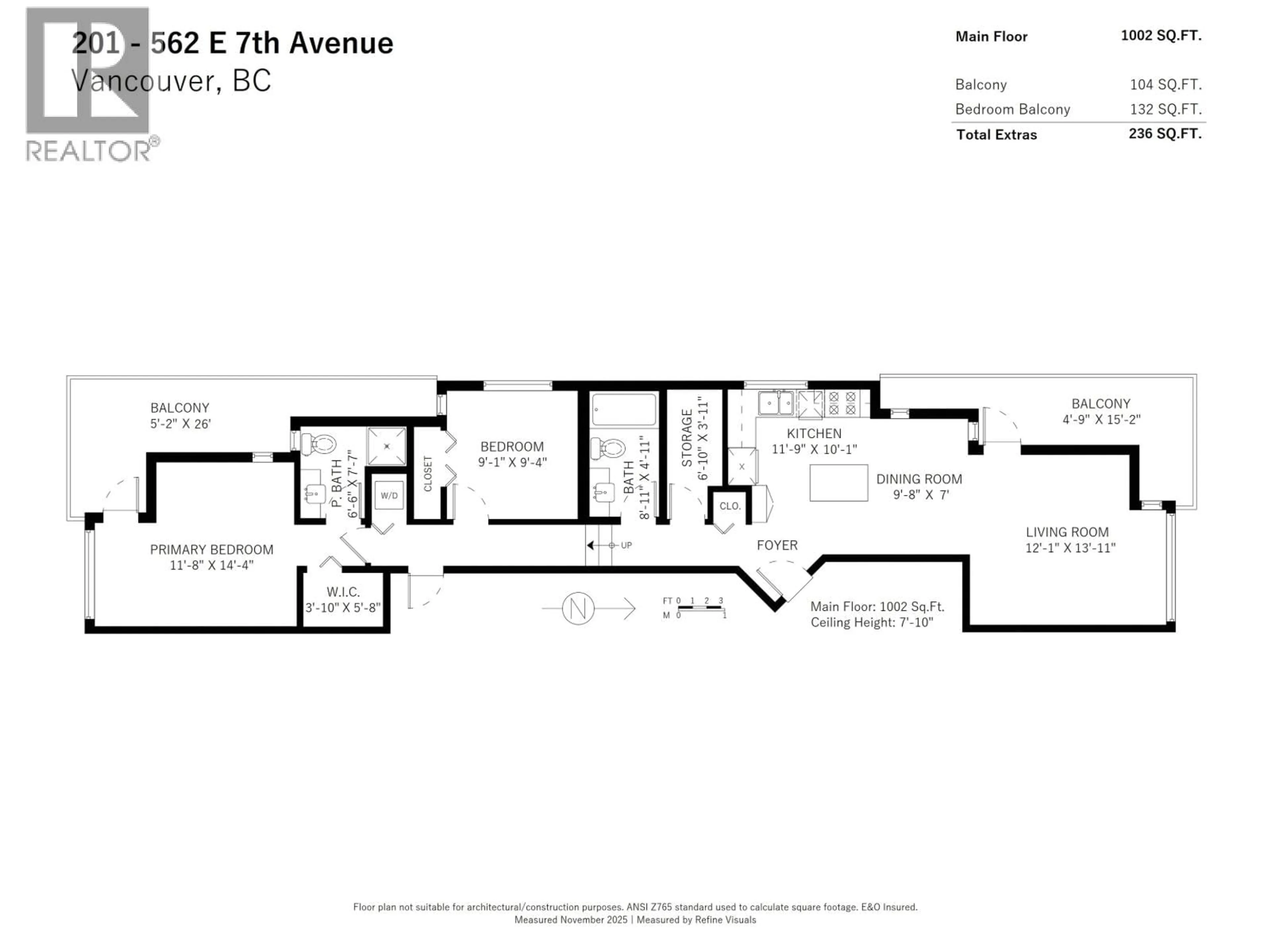 Floor plan for 201 - 562 7TH AVENUE, Vancouver British Columbia V5T1N7