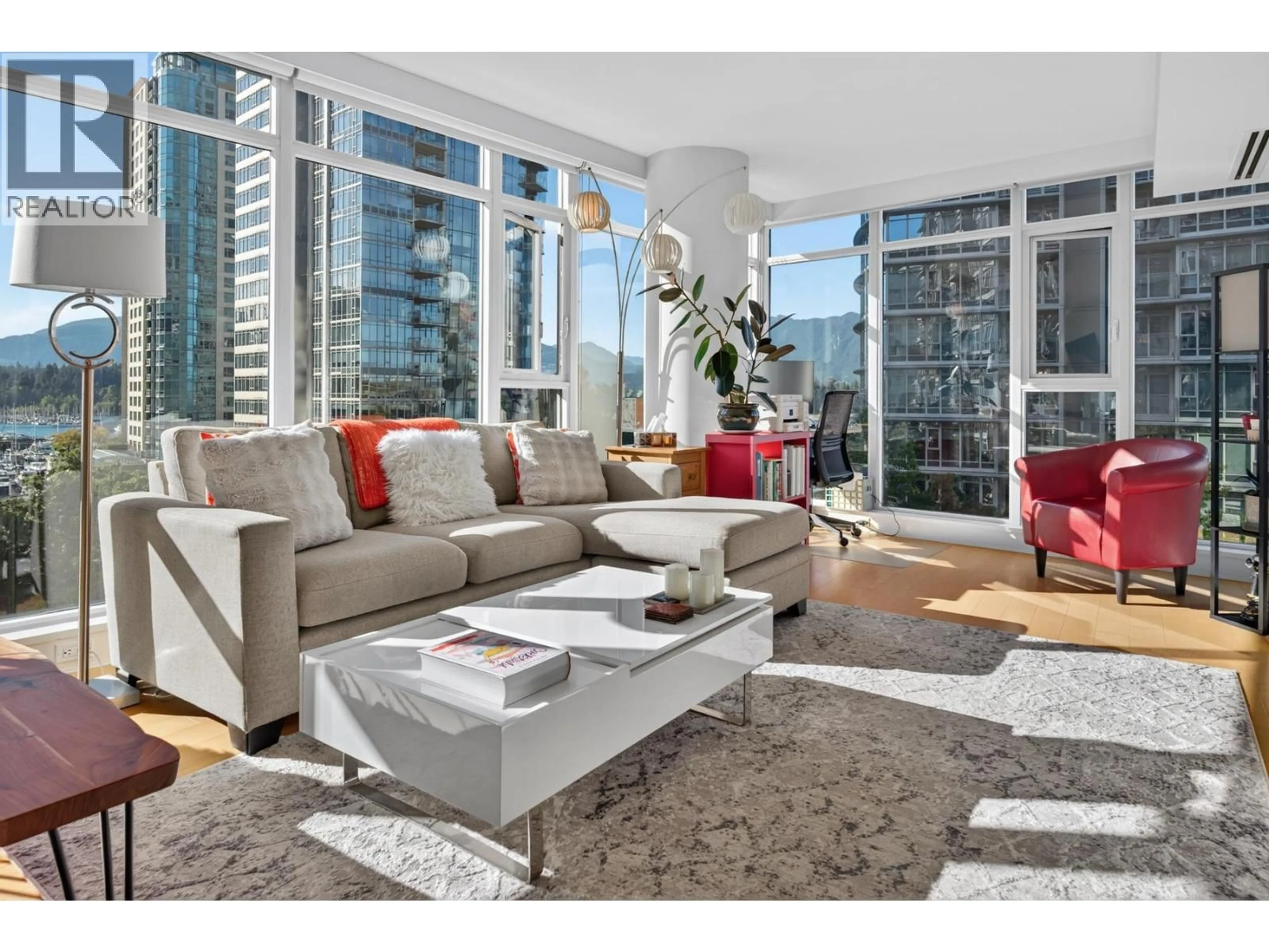 Living room with furniture, carpet floor for 702 - 1205 HASTINGS STREET, Vancouver British Columbia V6E4T7