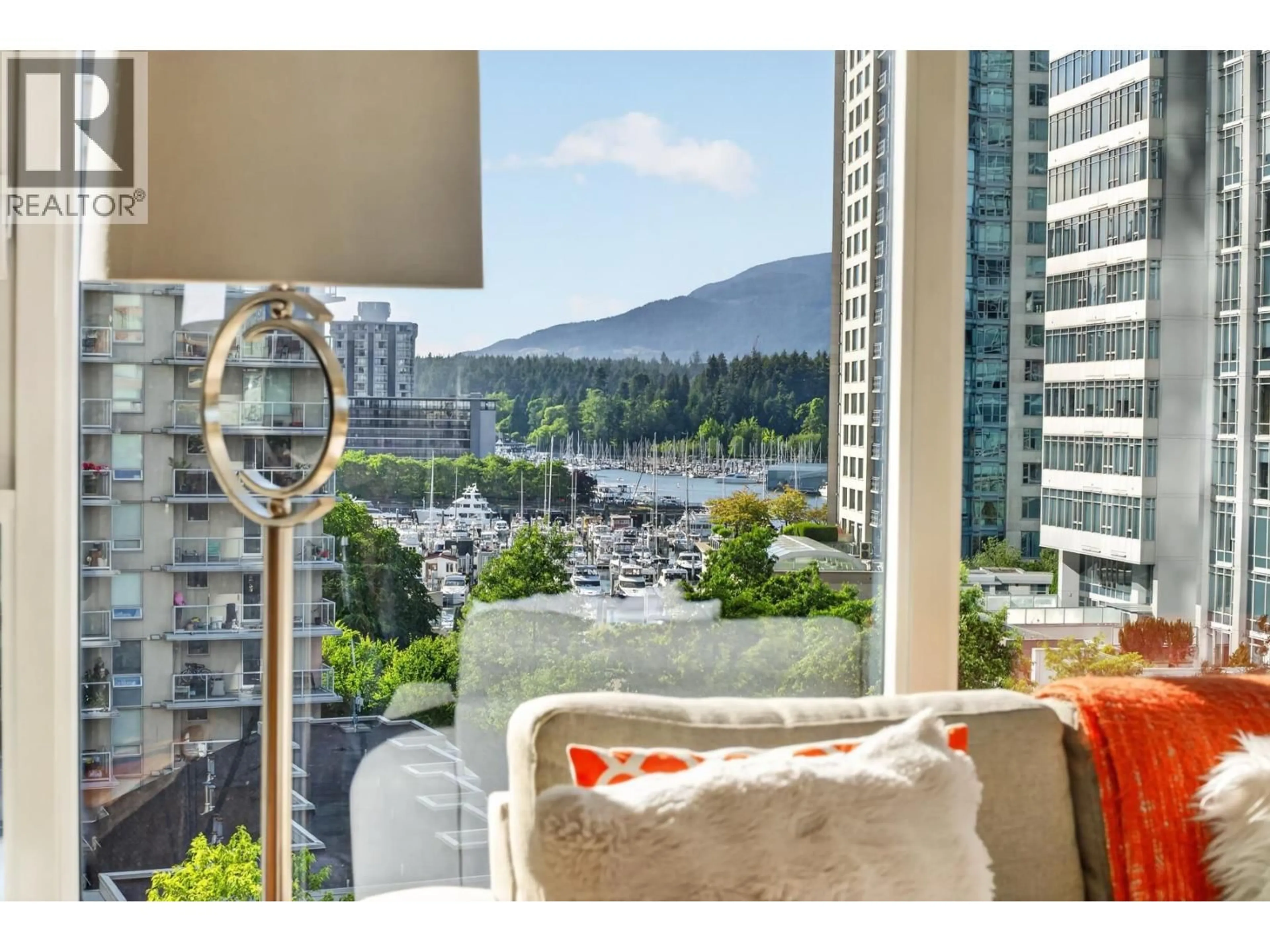 Balcony in the apartment, water/lake/river/ocean view for 702 - 1205 HASTINGS STREET, Vancouver British Columbia V6E4T7