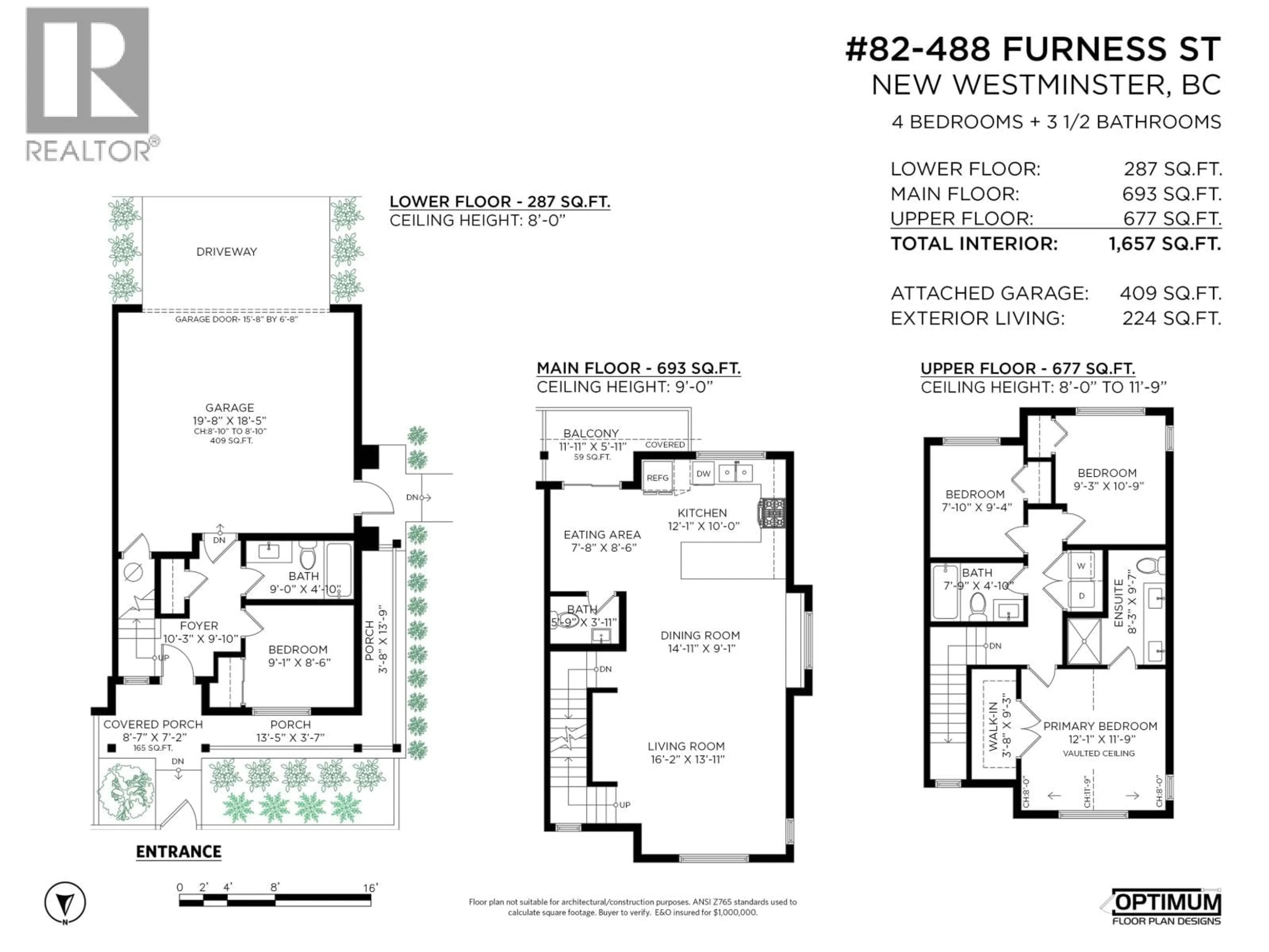 Floor plan for 82 - 488 FURNESS STREET, New Westminster British Columbia V3M0M1