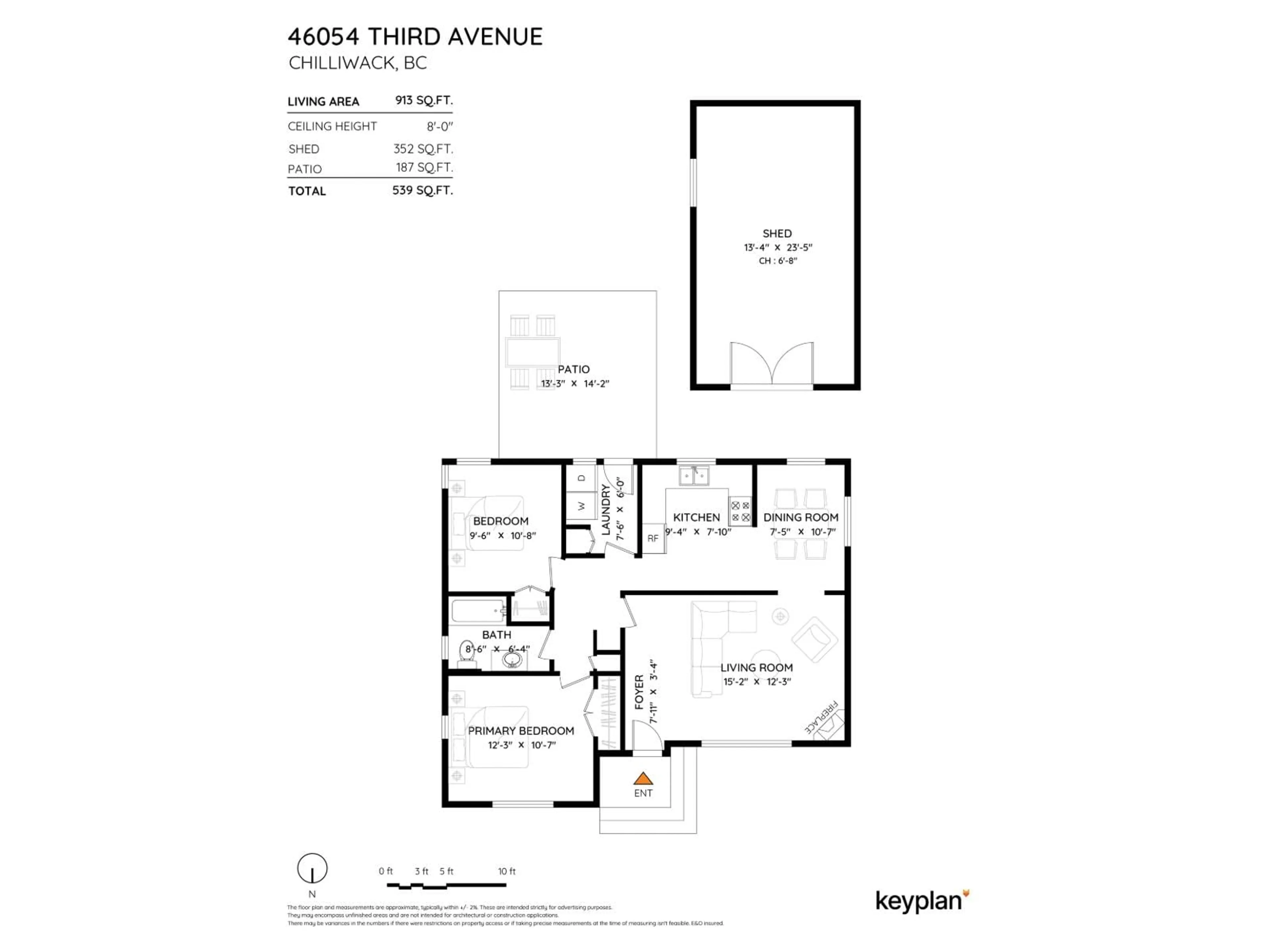 Floor plan for 46054 THIRD AVENUE, Chilliwack British Columbia V2P1R4