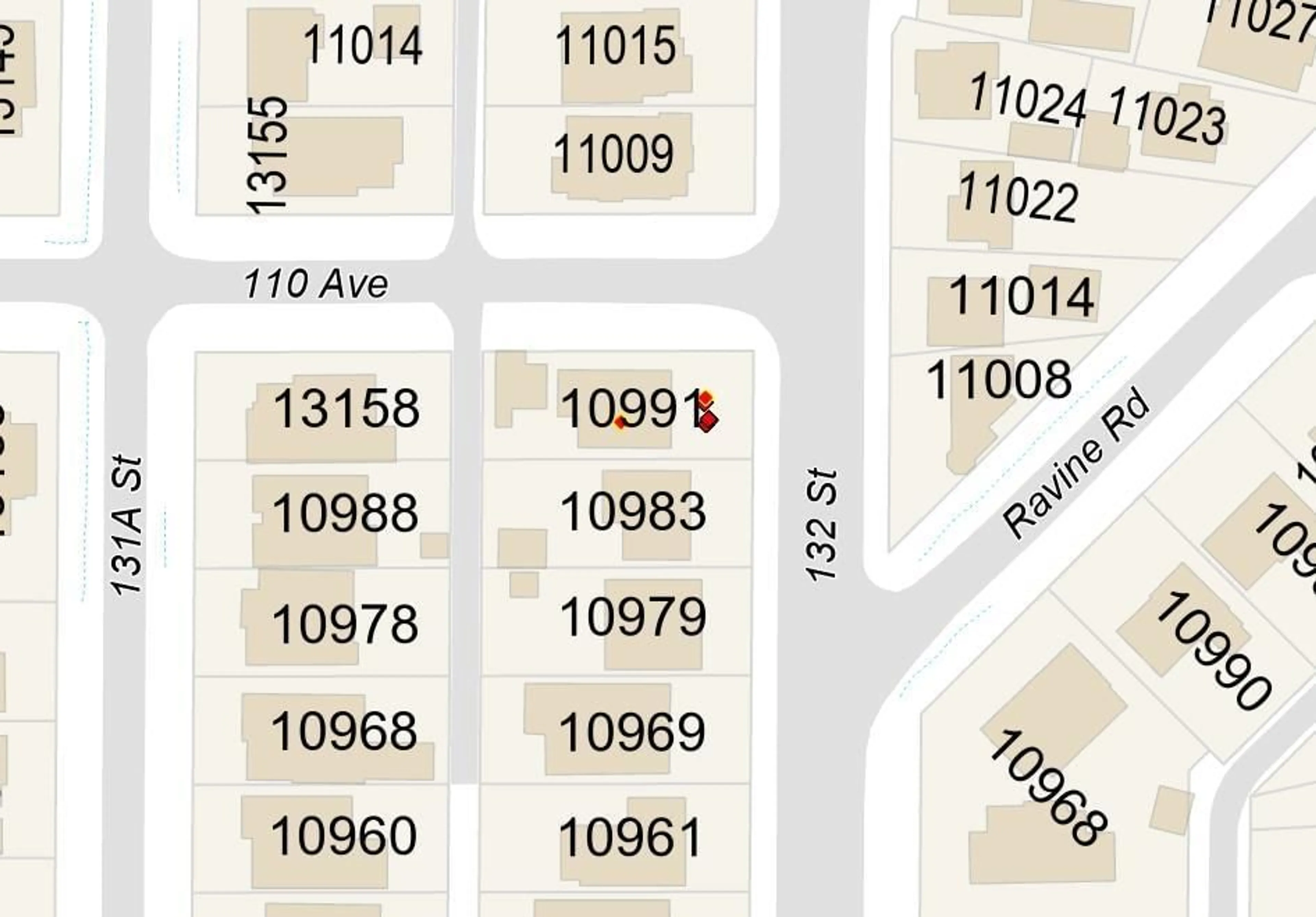Picture of a map for 10991 132 STREET, Surrey British Columbia V3T3W8