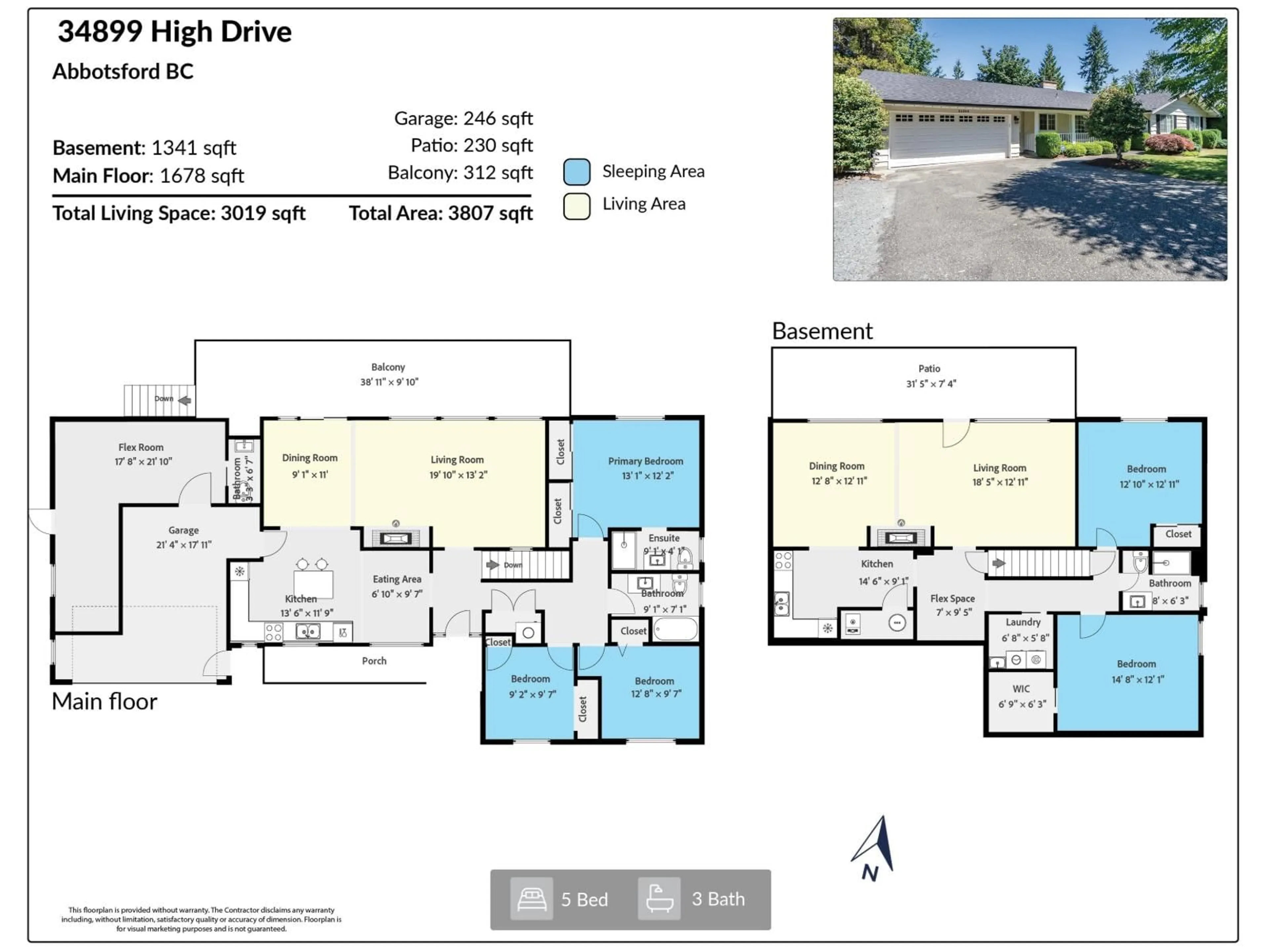 Floor plan for 34899 HIGH DRIVE, Abbotsford British Columbia V2S2X7
