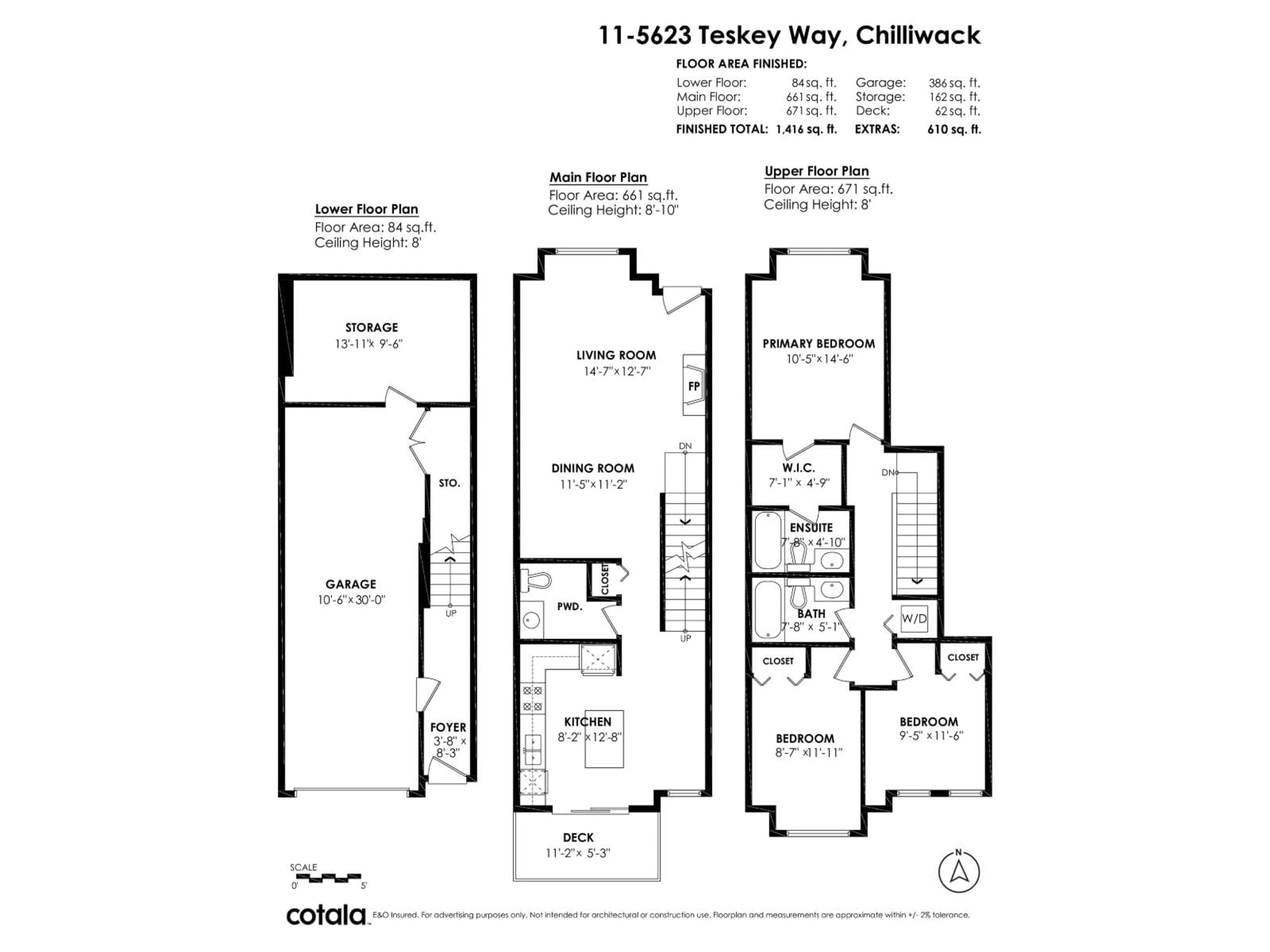 Floor plan for 11 - 5623 TESKEY WAY, Chilliwack British Columbia V2R0K9