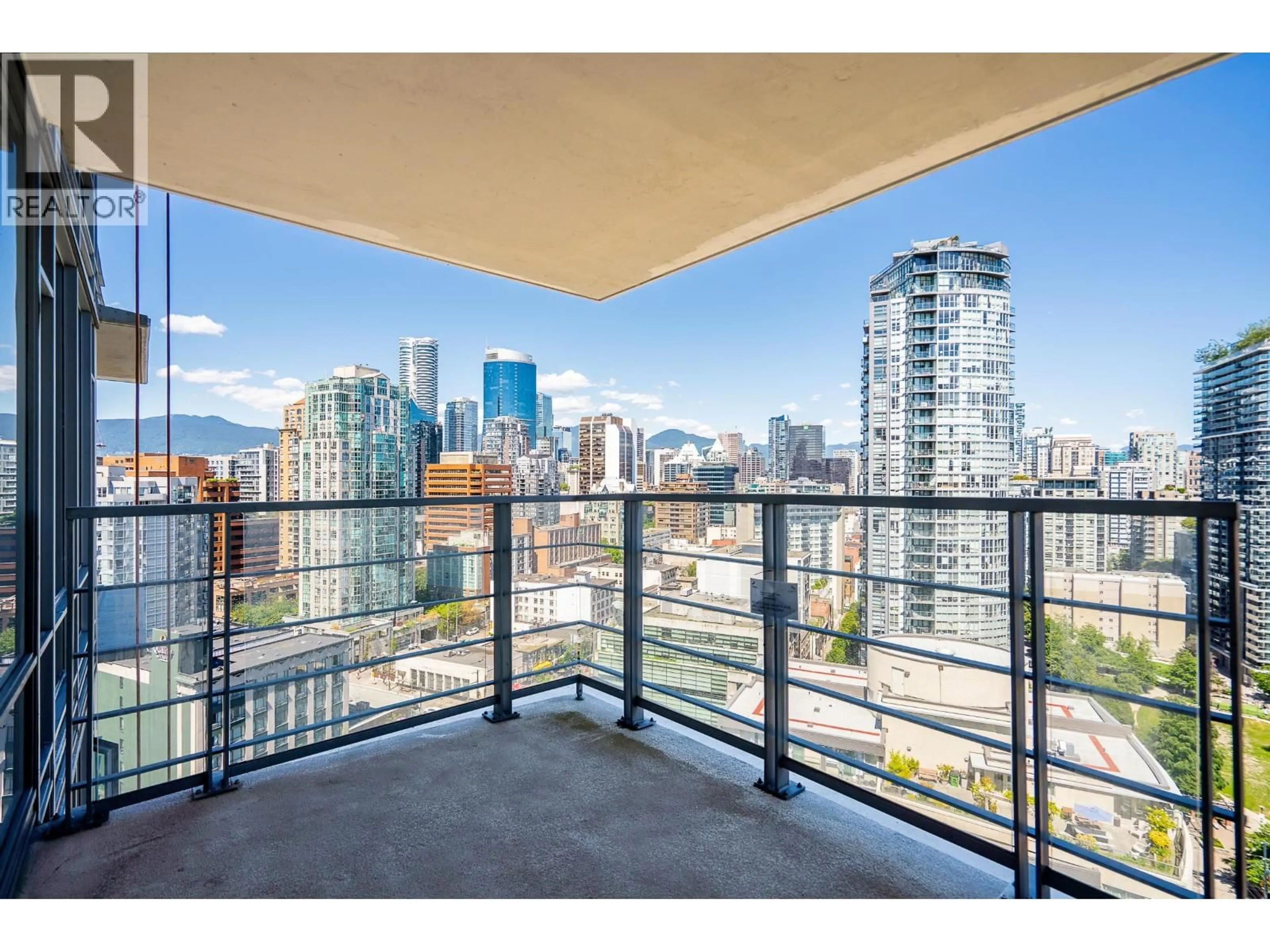 Balcony in the apartment, city buildings view from balcony for 2206 - 1255 SEYMOUR STREET, Vancouver British Columbia V6B0H1