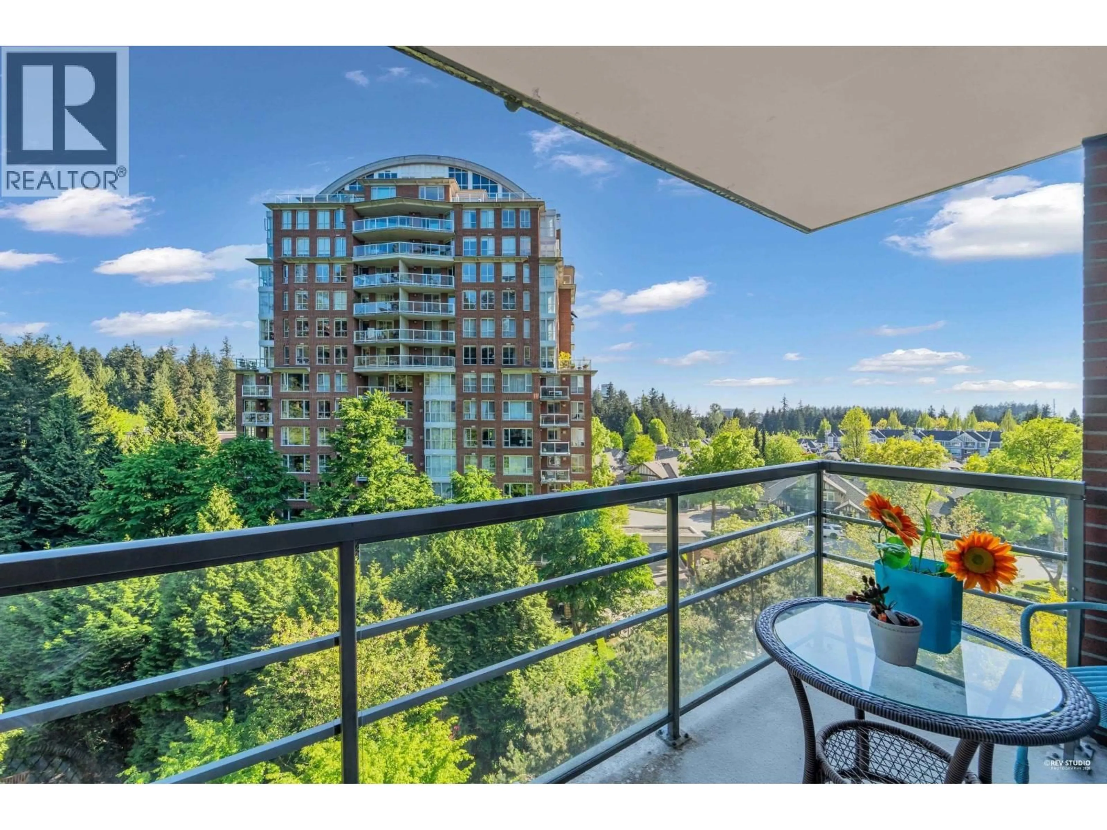 Balcony in the apartment, water/lake/river/ocean view for 707 - 5639 HAMPTON PLACE, Vancouver British Columbia V6T2H6