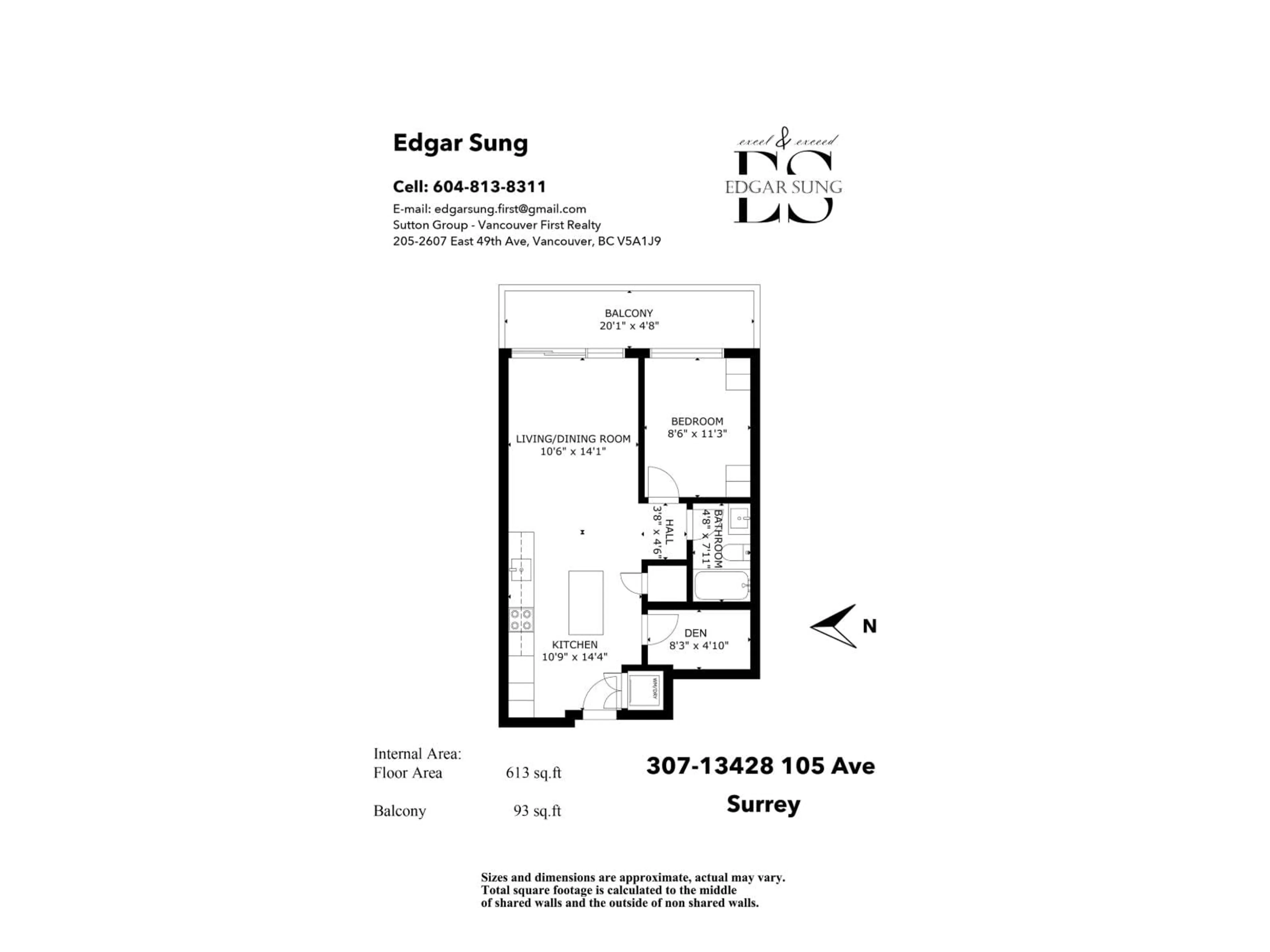 Floor plan for 307 - 13428 105 AVENUE, Surrey British Columbia V3T0S6