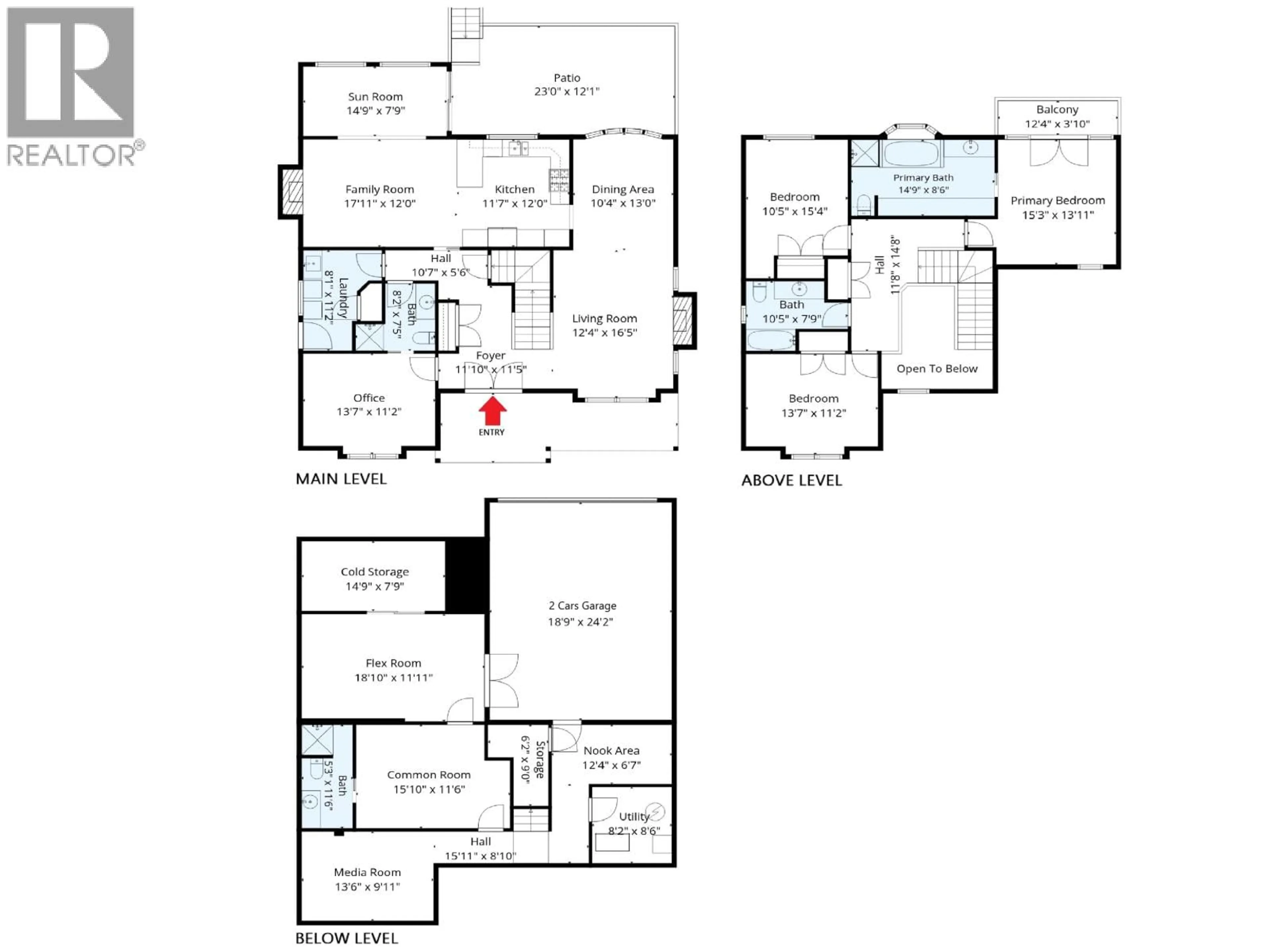 Floor plan for 425 TEMPE CRESCENT, North Vancouver British Columbia V7N1E7