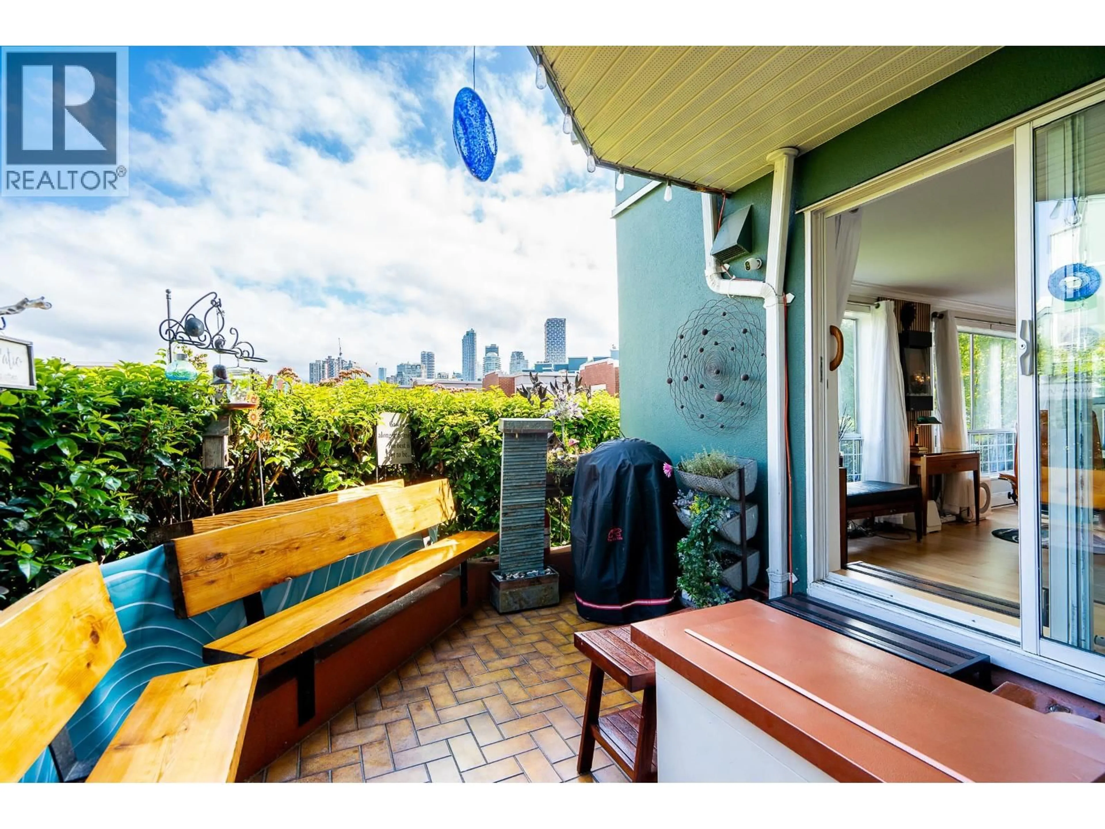 Balcony in the apartment, street for 102 - 1530 MARINER WALK, Vancouver British Columbia V6J4X9