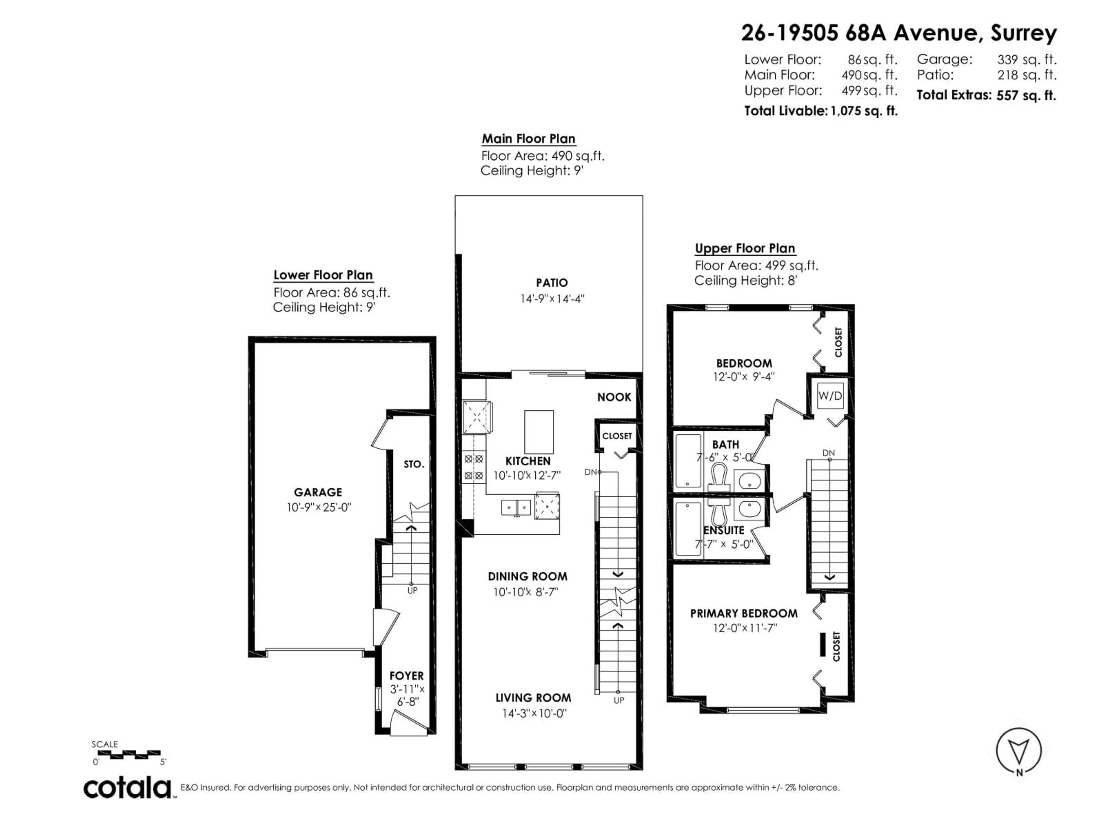 Floor plan for 26 - 19505 68A AVENUE, Surrey British Columbia V4N6K3