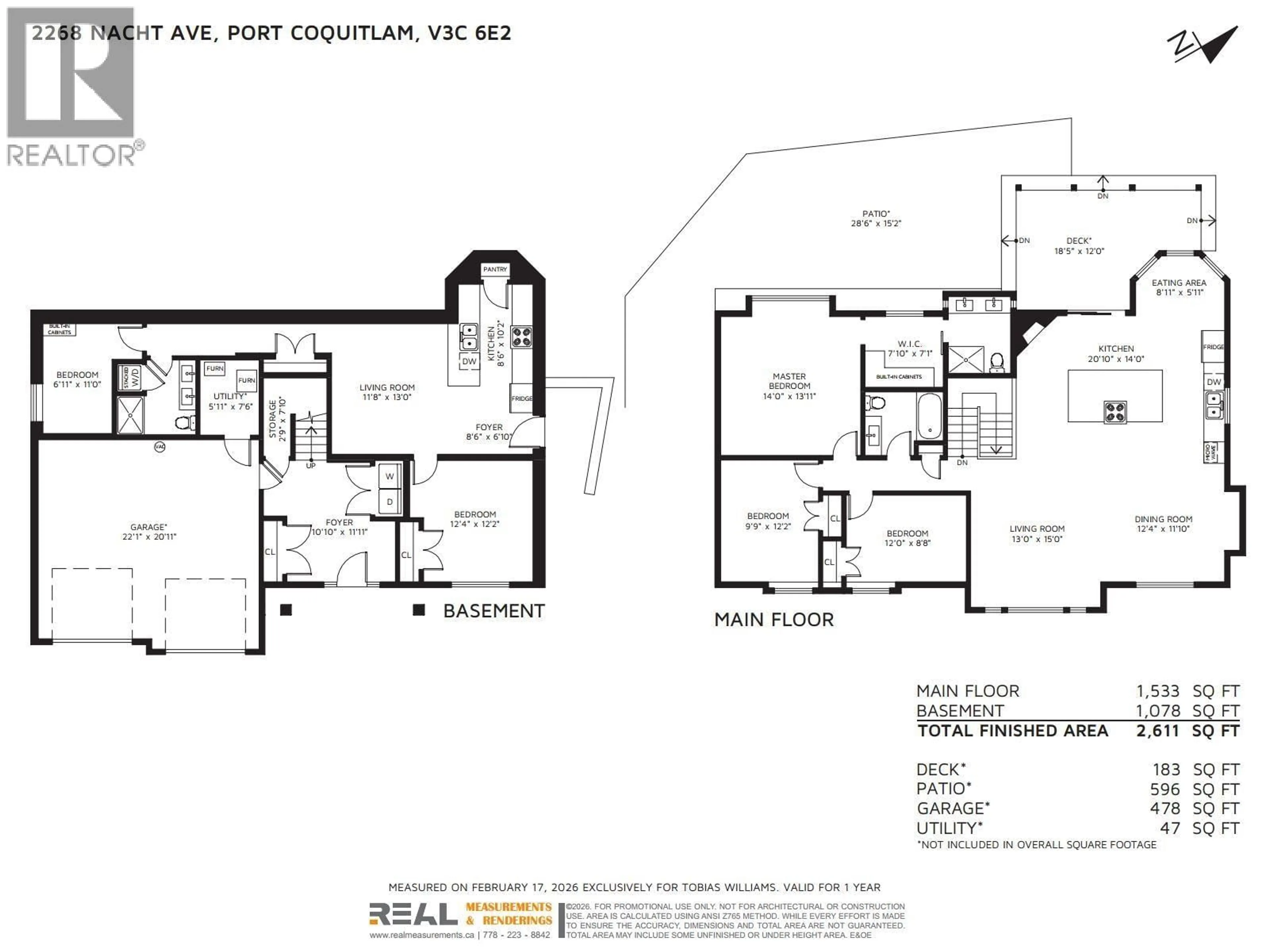 Floor plan for 2268 NACHT AVENUE, Port Coquitlam British Columbia V3C6E2
