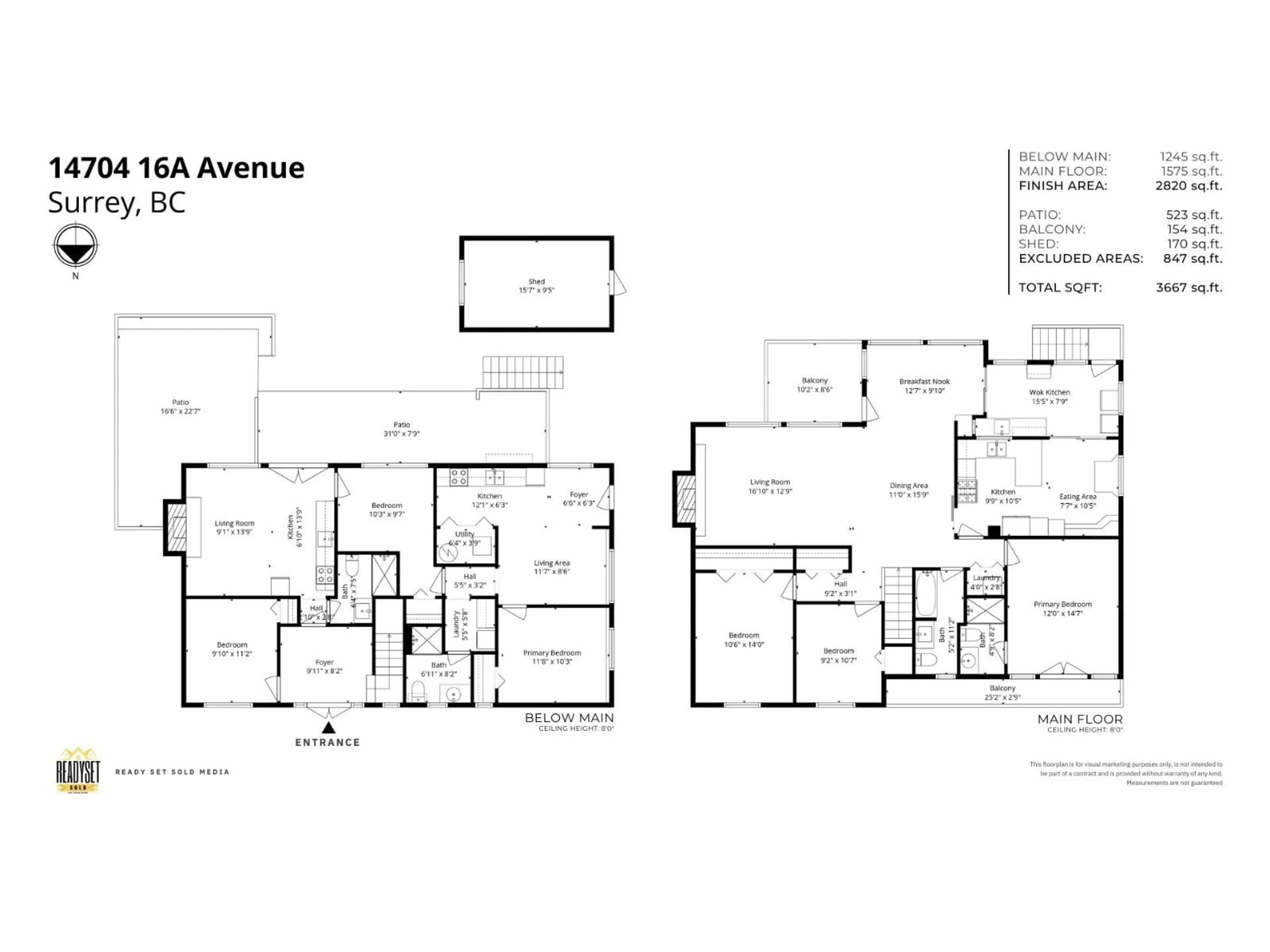 Floor plan for 14704 16A AVENUE, Surrey British Columbia V4A5M7