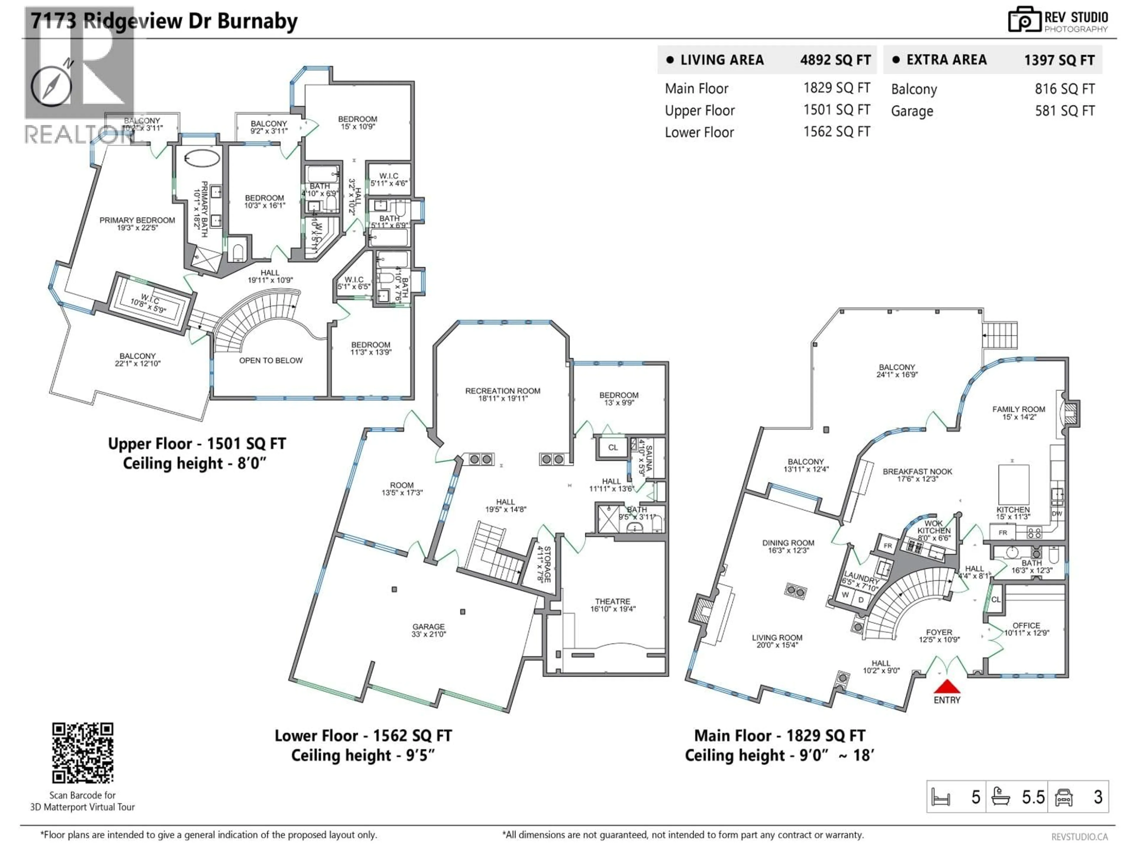 Floor plan for 7173 RIDGEVIEW DRIVE, Burnaby British Columbia V5A4S1