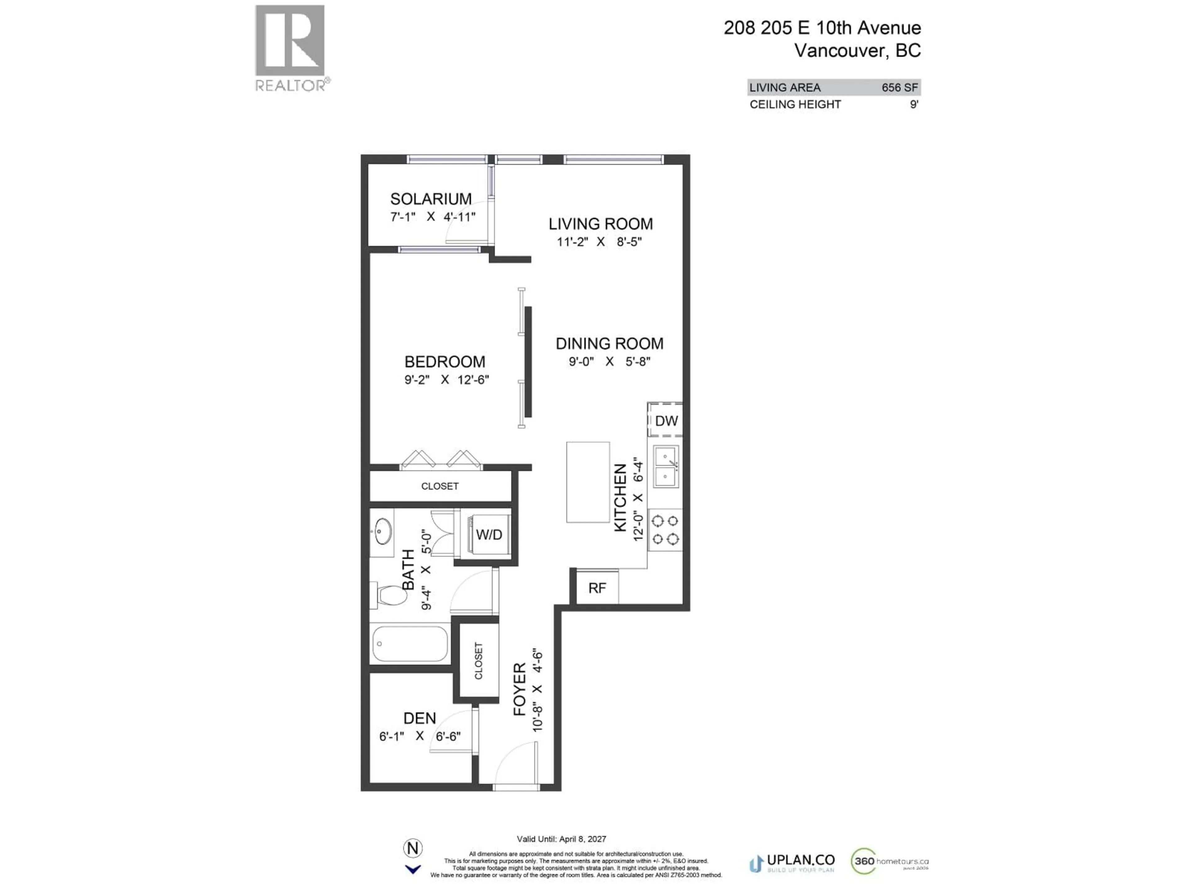 Floor plan for 208 - 205 10TH AVENUE, Vancouver British Columbia V5T4V6