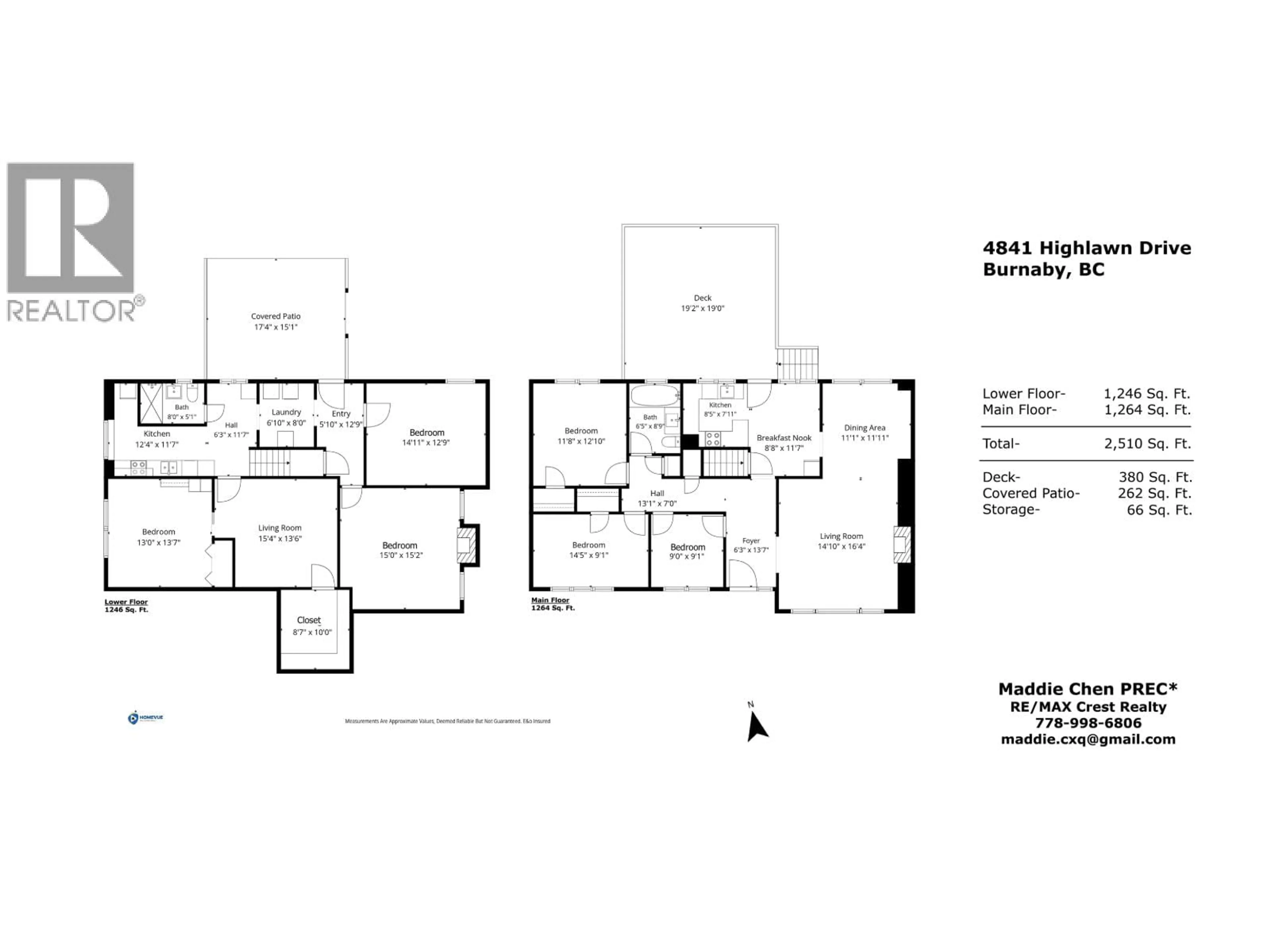 Floor plan for 4841 HIGHLAWN DRIVE, Burnaby British Columbia V5C3T2