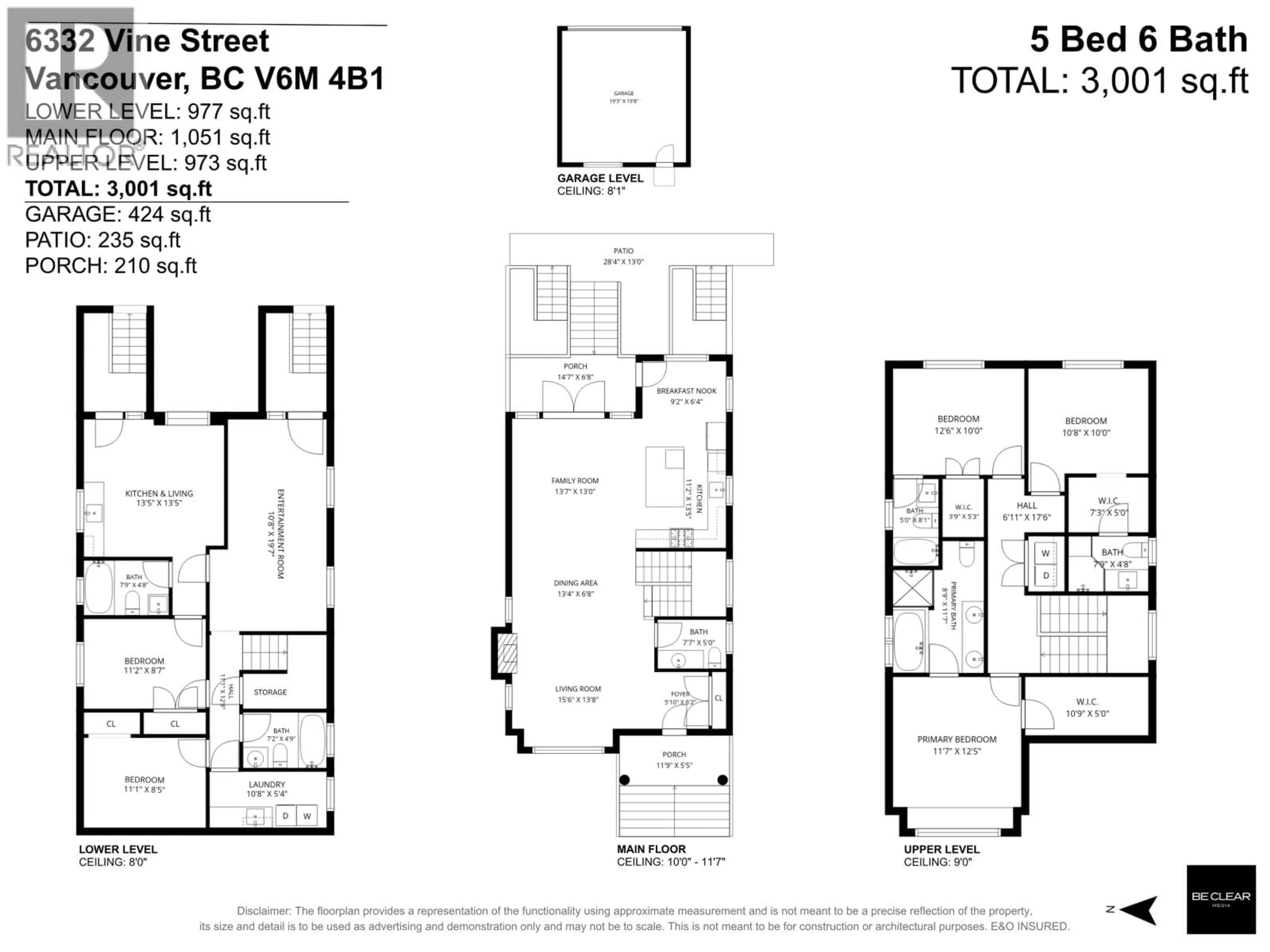 Floor plan for 6332 VINE STREET, Vancouver British Columbia V6M4B1