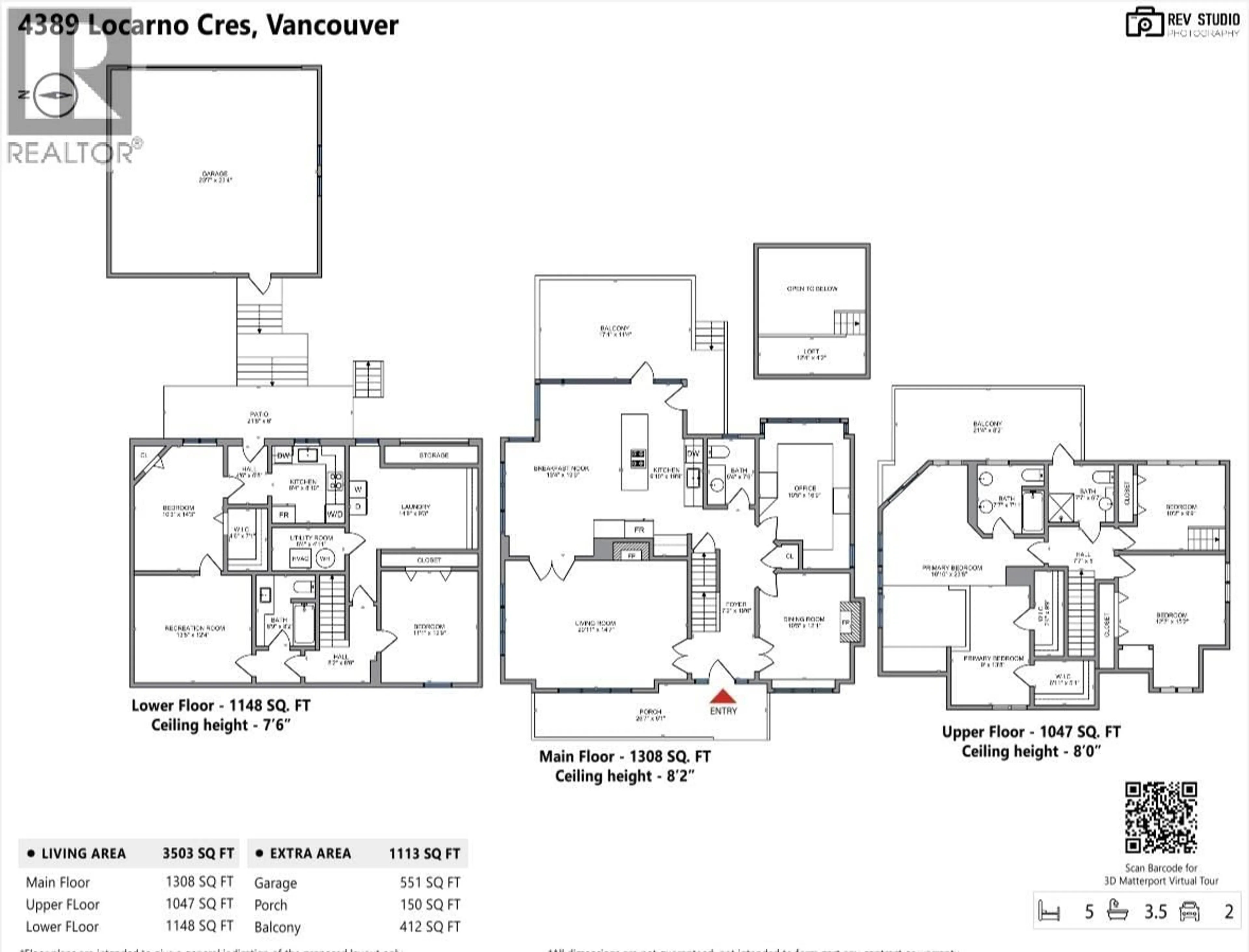 Floor plan for 4389 LOCARNO CRESCENT, Vancouver British Columbia V6R1G2