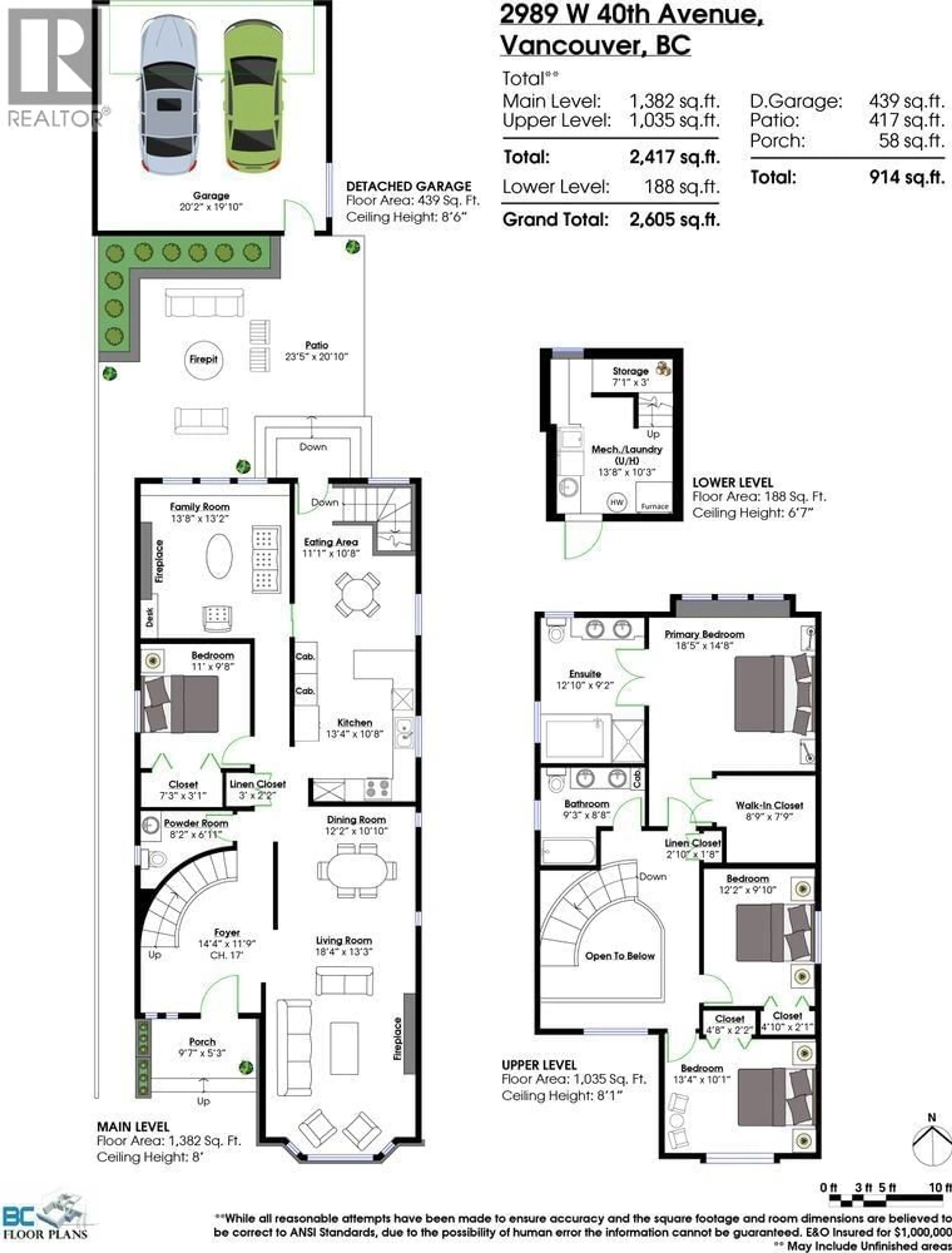 Floor plan for 2989 40TH AVENUE, Vancouver British Columbia V6N3B3