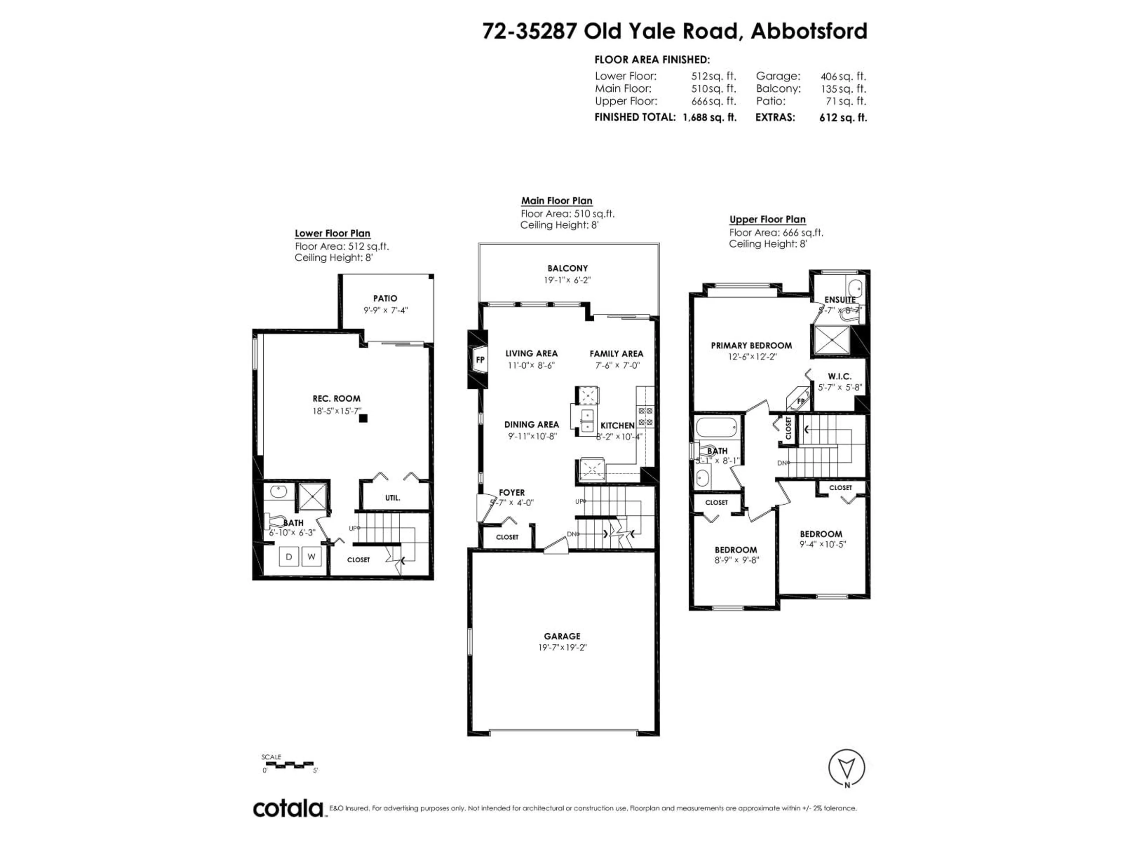 Floor plan for 72 - 35287 OLD YALE ROAD, Abbotsford British Columbia V3G8H5