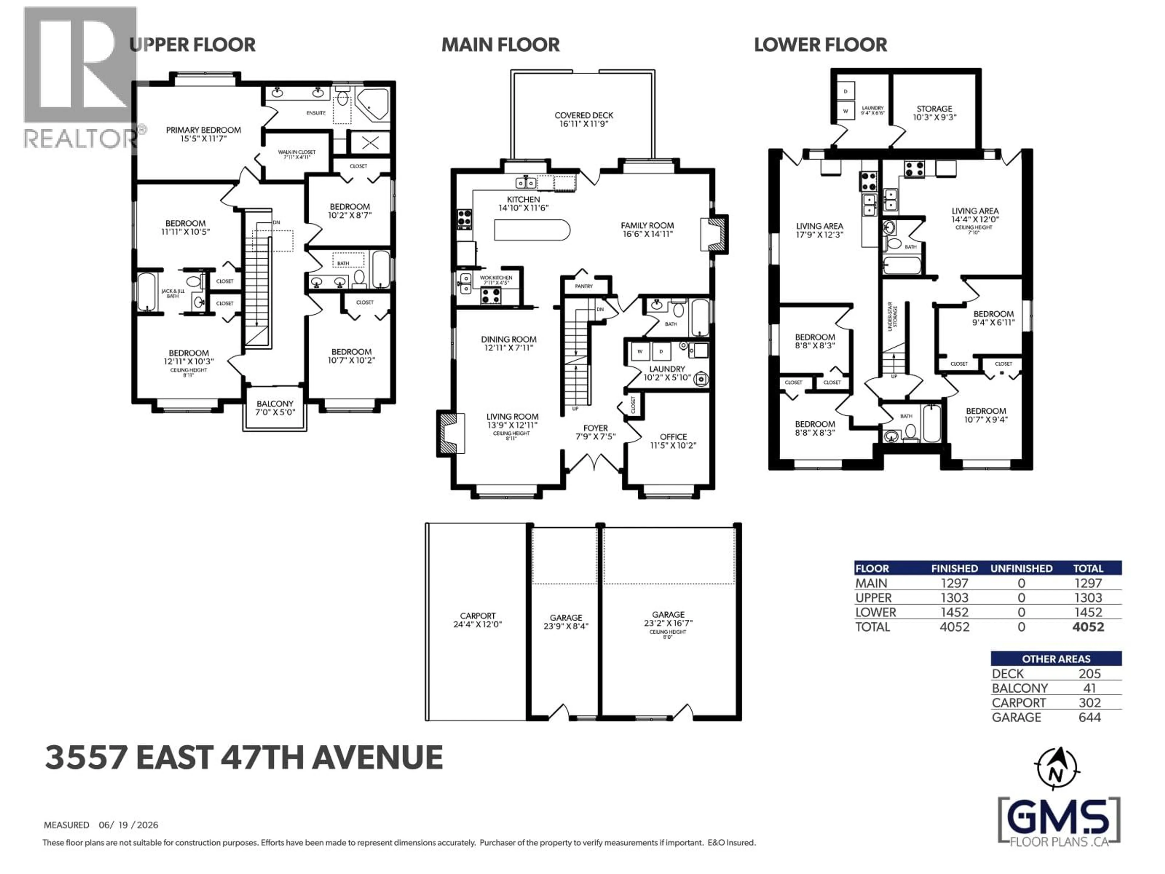 Floor plan for 3557 47TH AVENUE, Vancouver British Columbia V5S1E3