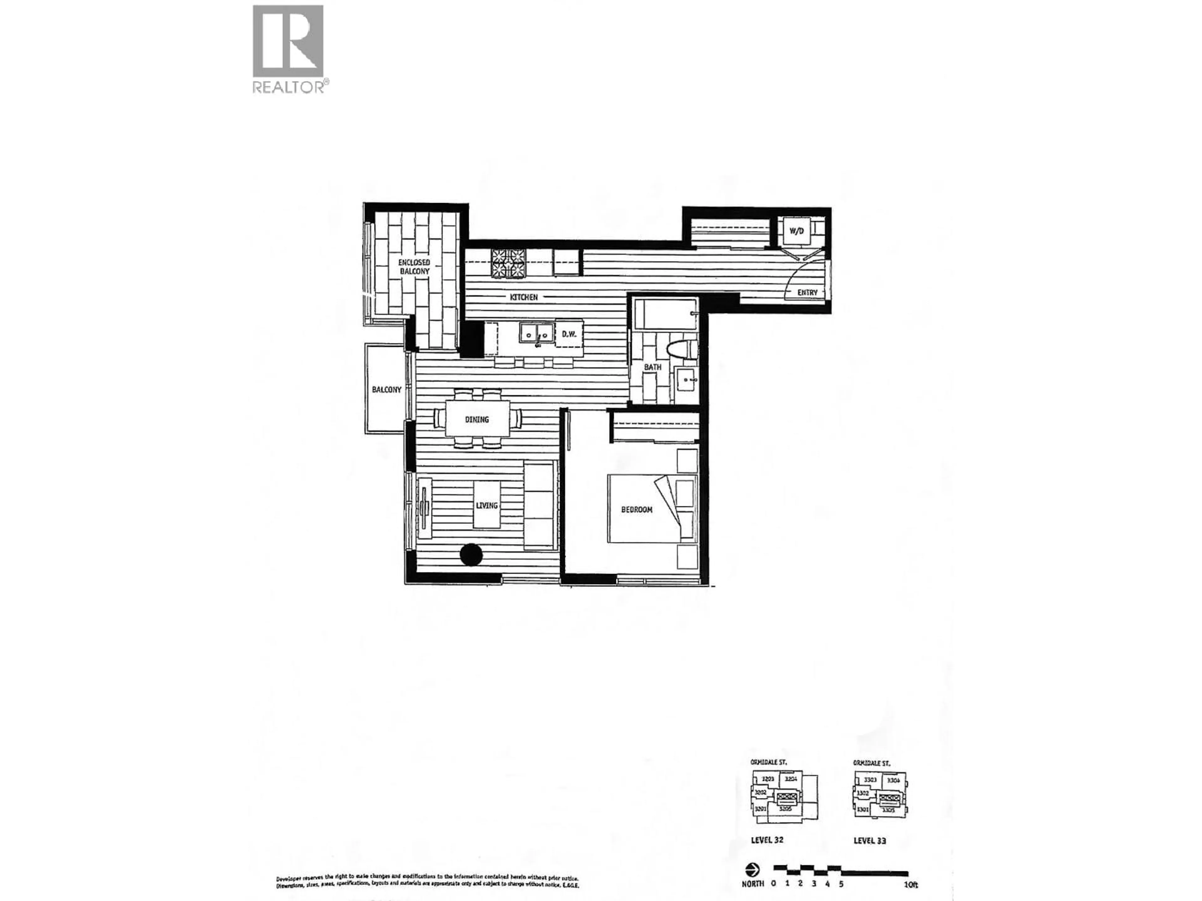 Floor plan for 3301 - 5470 ORMIDALE STREET, Vancouver British Columbia V5C0L9