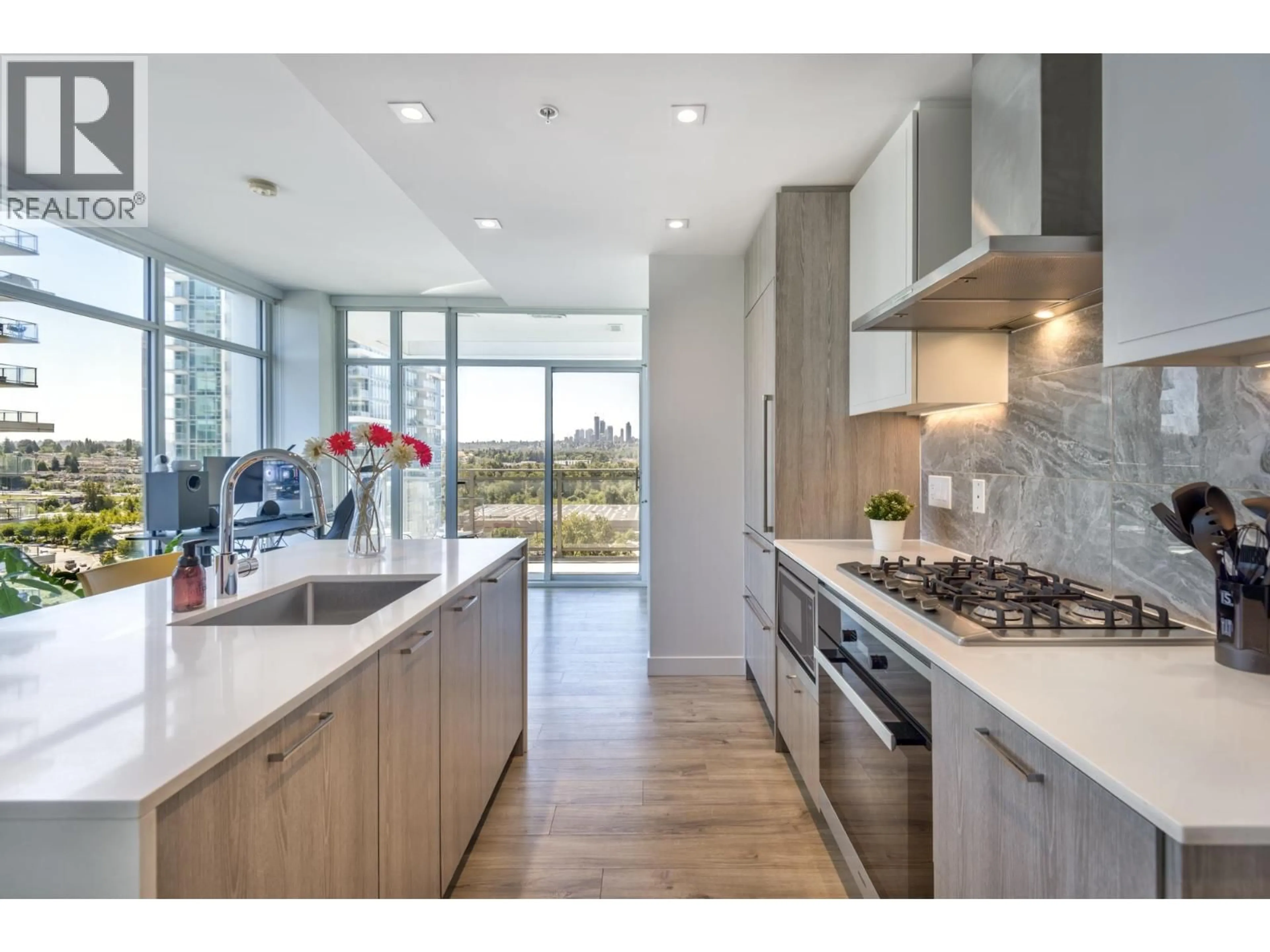 Contemporary kitchen, ceramic/tile floor for 1301 - 2288 ALPHA AVENUE, Burnaby British Columbia V5C0L9
