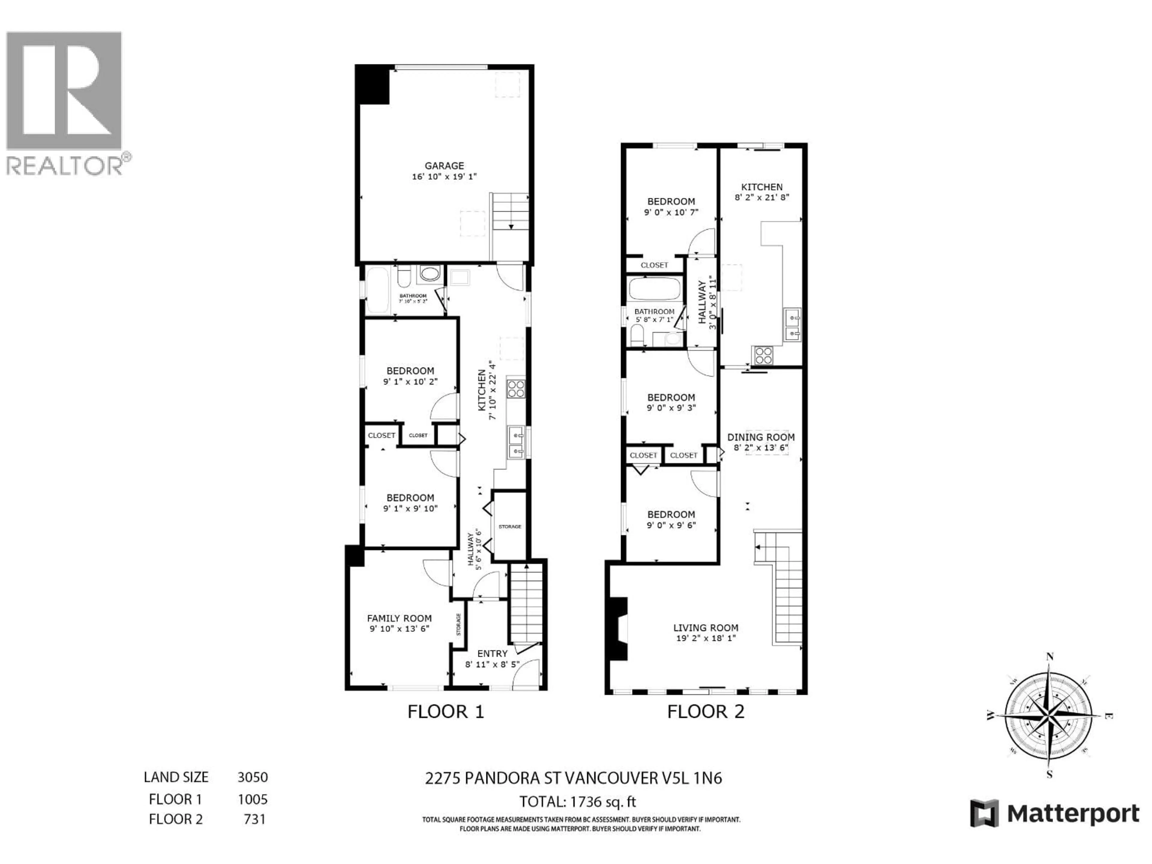 Floor plan for 2275 PANDORA STREET, Vancouver British Columbia V5L1N6
