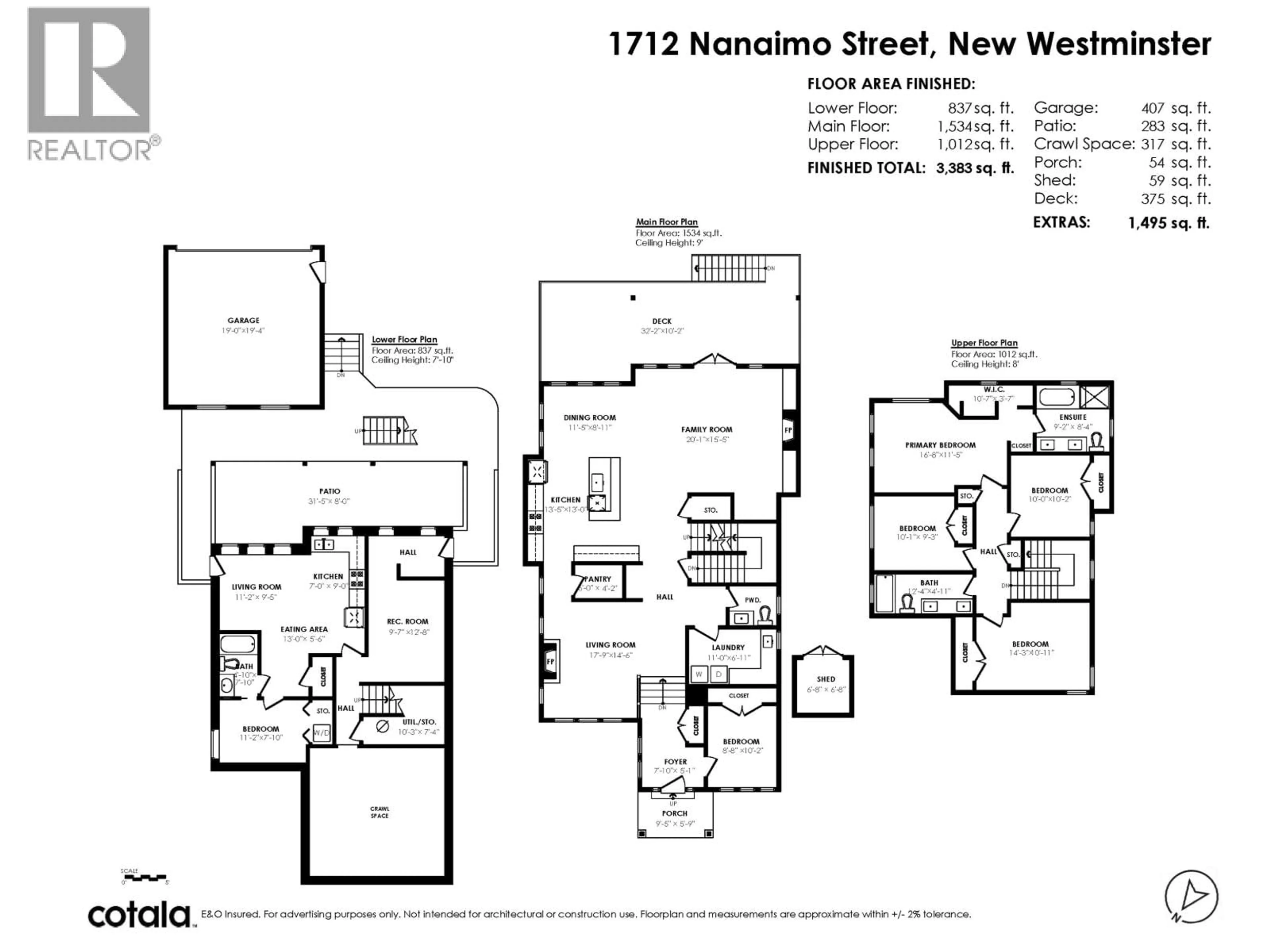 Floor plan for 1712 NANAIMO STREET, New Westminster British Columbia V3M2G6