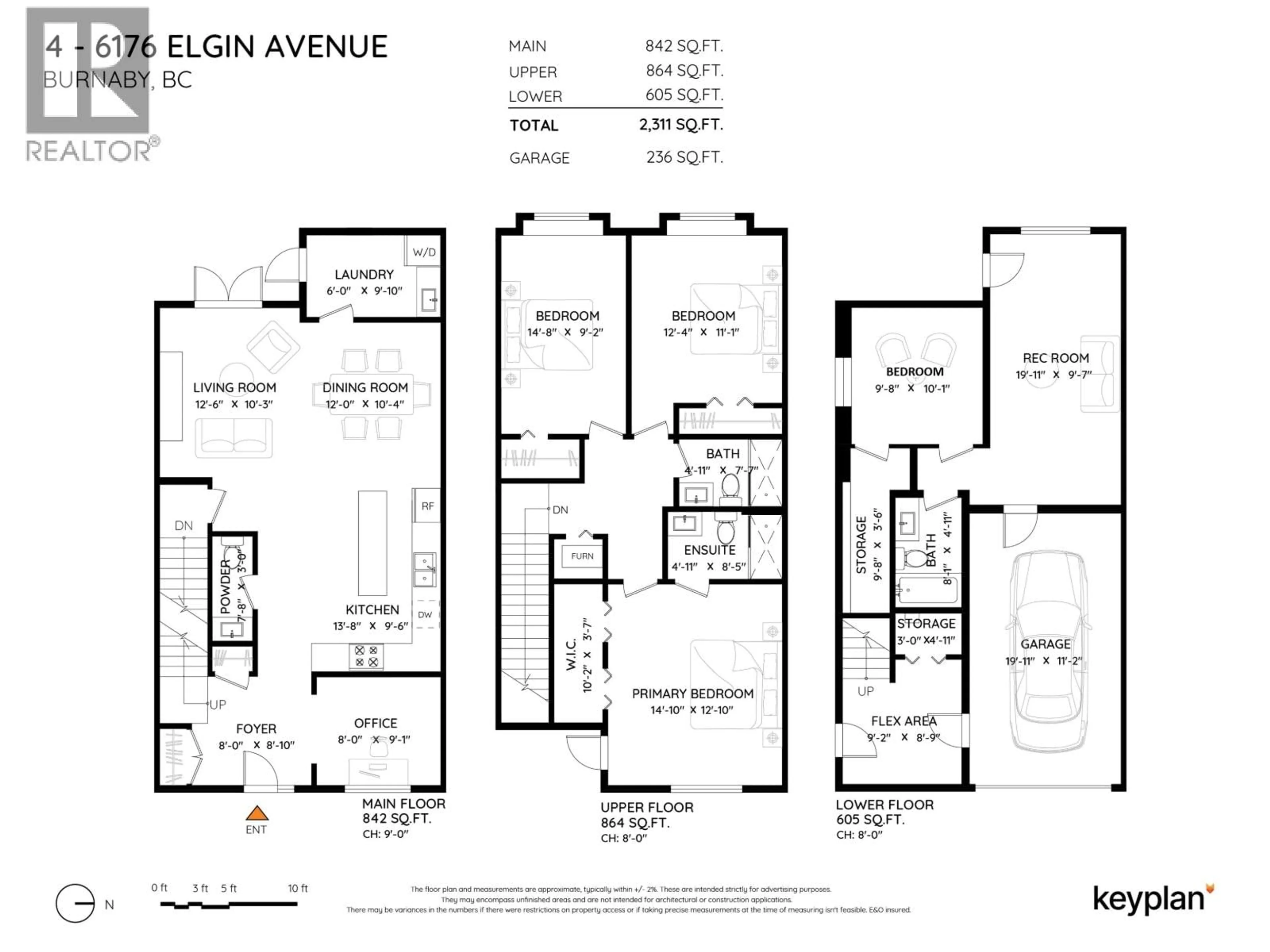 Floor plan for 4 - 6176 ELGIN AVENUE, Burnaby British Columbia V5H3S4