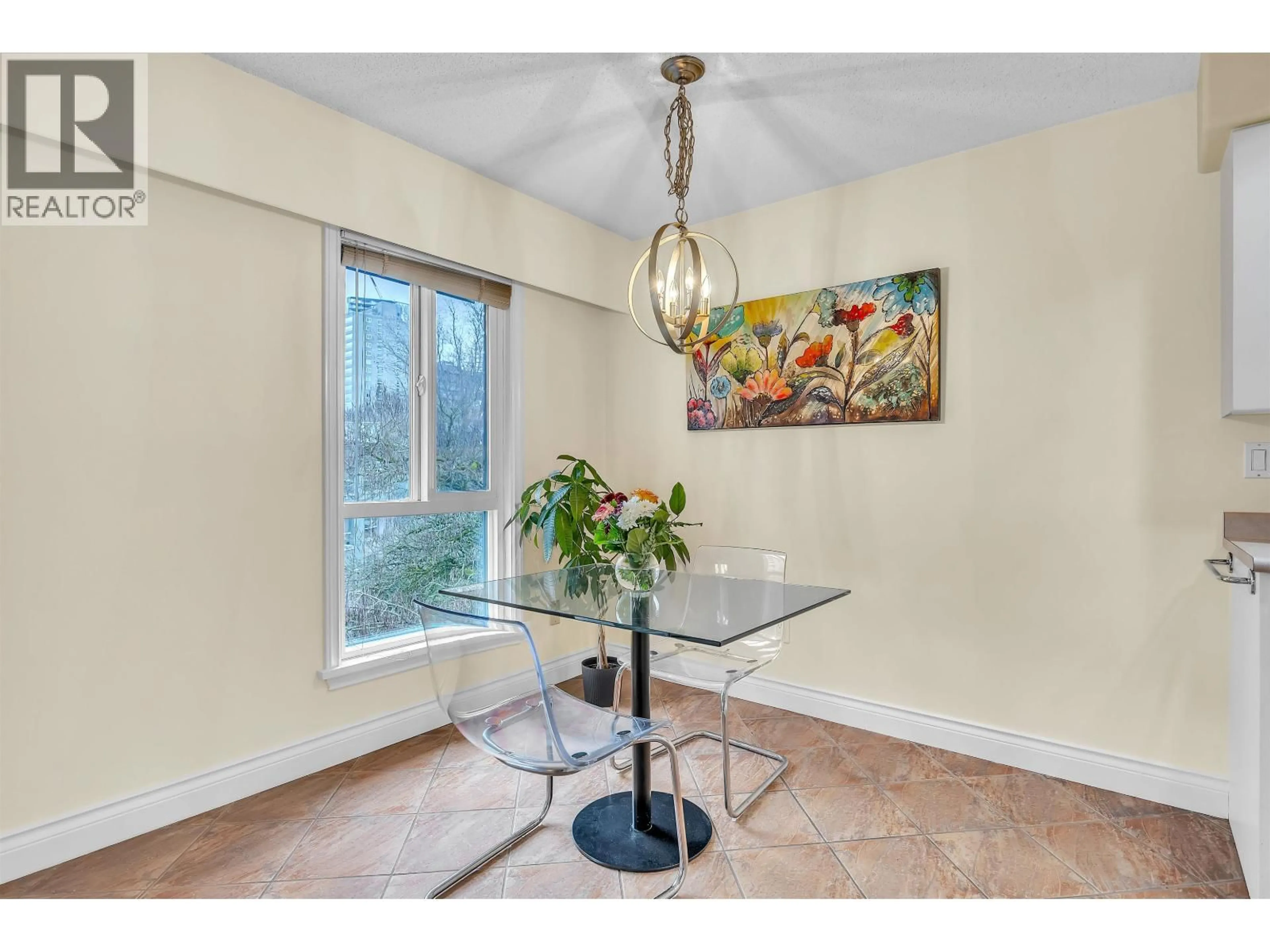 Dining room, ceramic/tile floor for 401 - 1718 NELSON STREET, Vancouver British Columbia V6G1M8