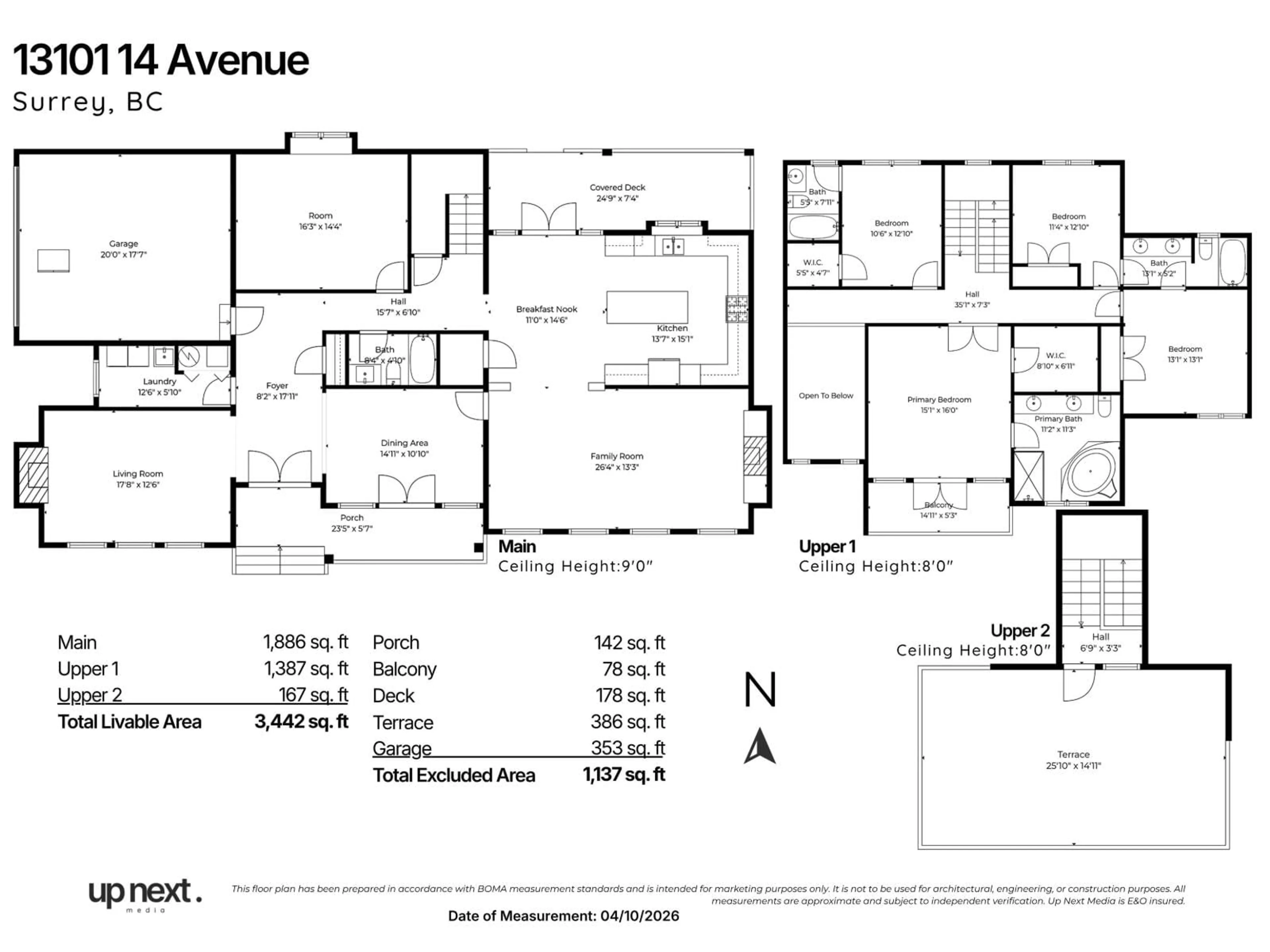 Floor plan for 13101 14 AVENUE, Surrey British Columbia V4A1G6