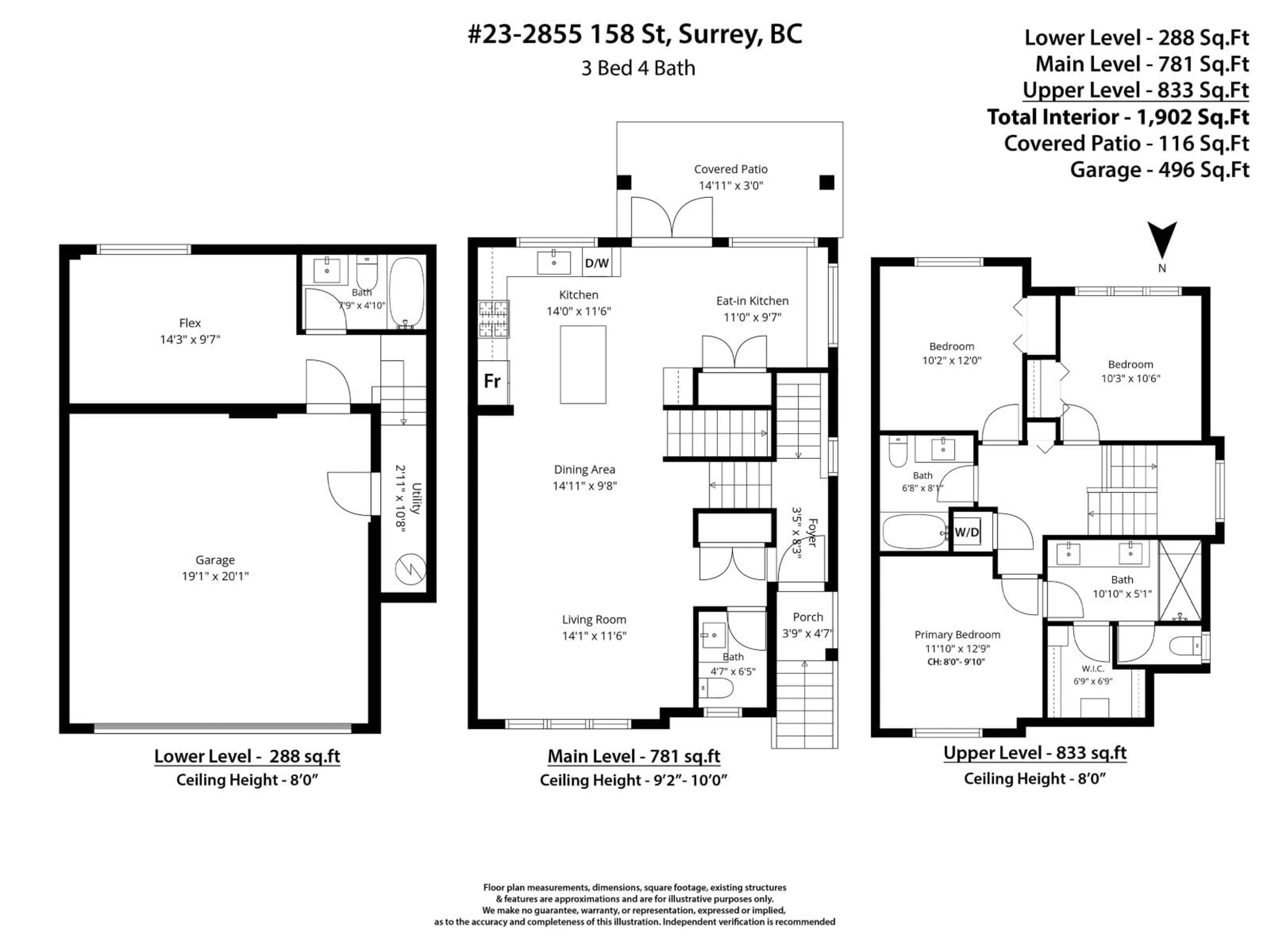 Floor plan for 23 - 2855 158 STREET, Surrey British Columbia V3Z0P5