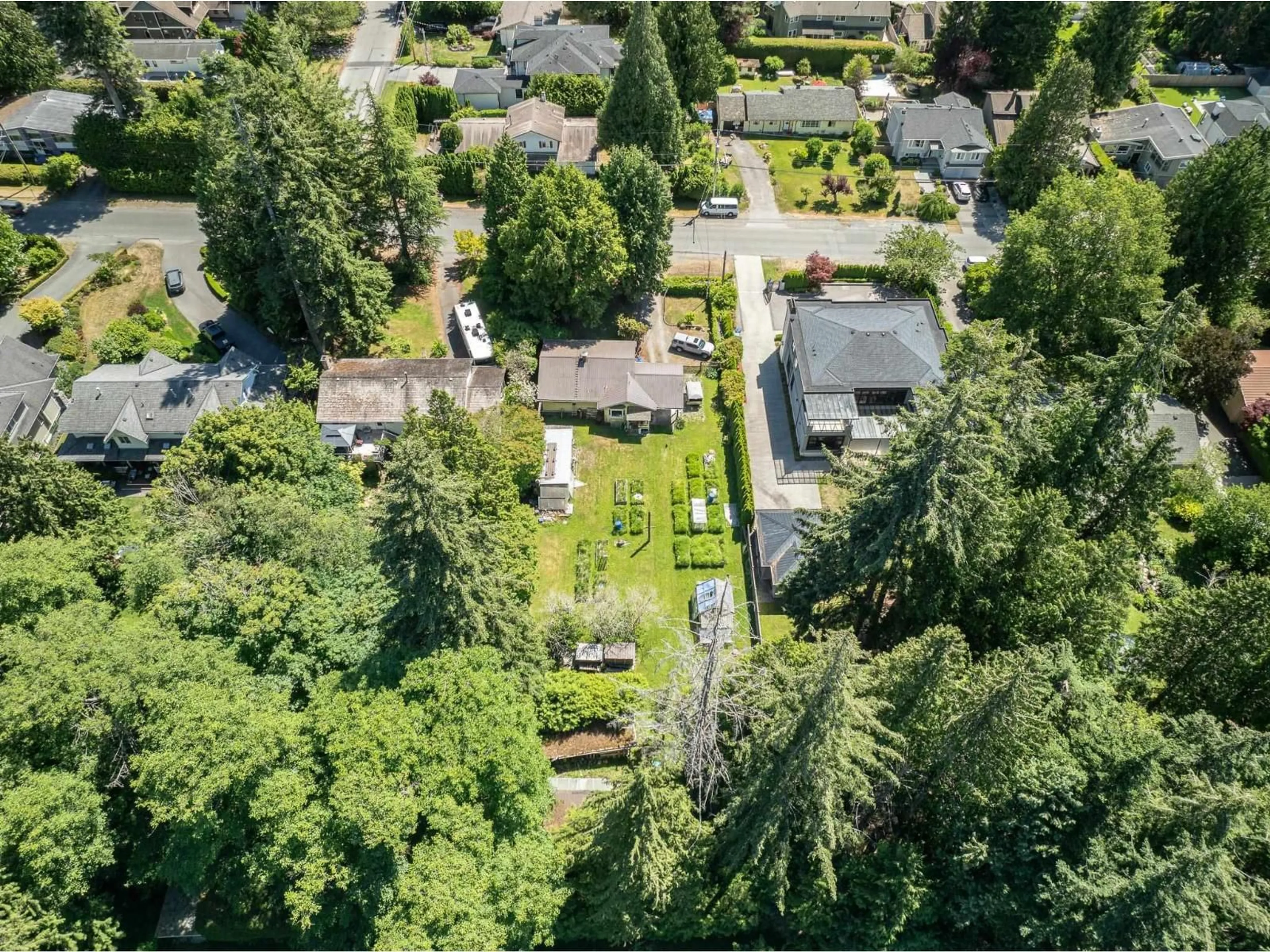 A pic from outside/outdoor area/front of a property/back of a property/a pic from drone, forest/trees view for 12721 22 AVENUE, Surrey British Columbia V4A2B9
