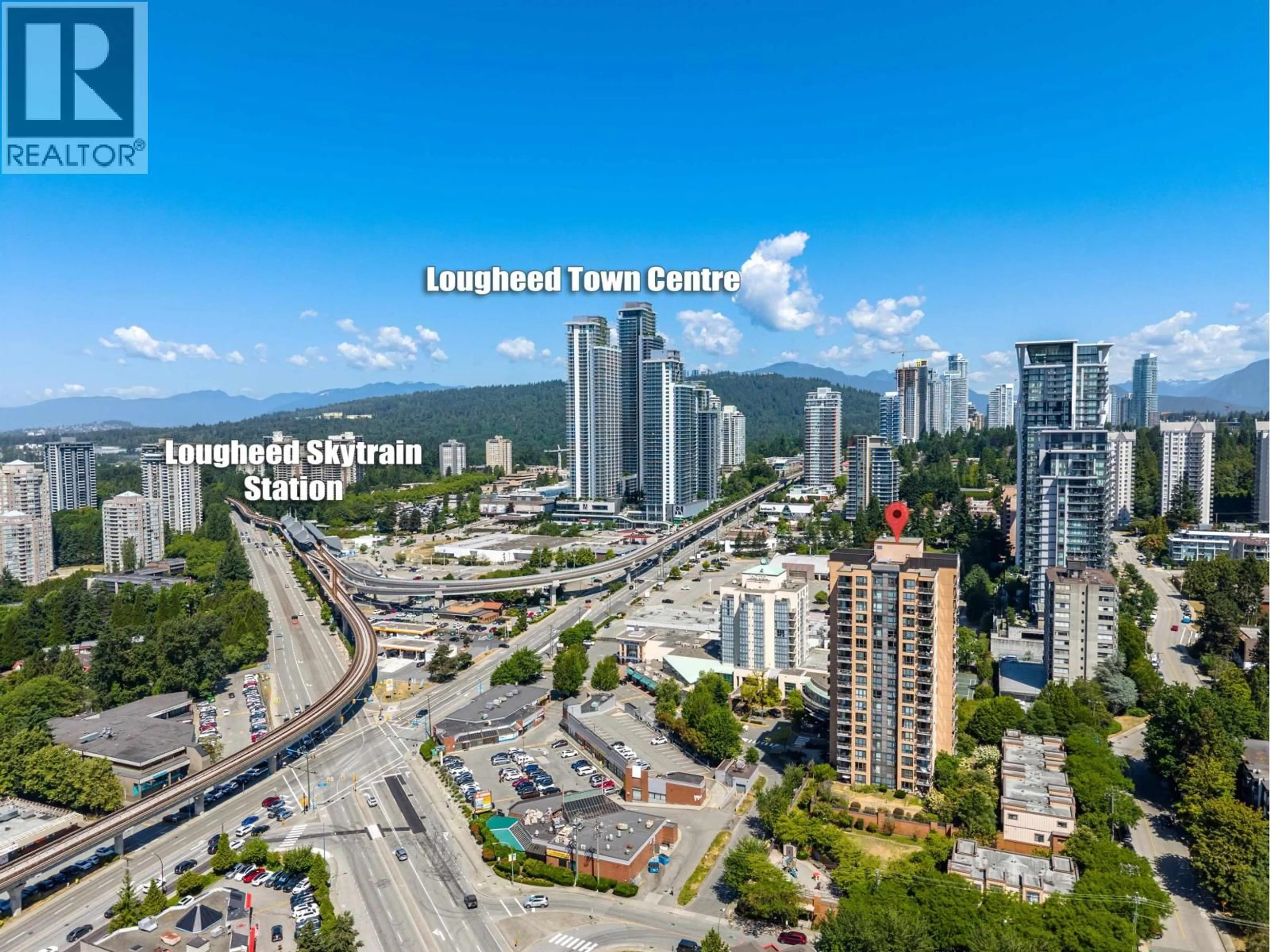 A pic from outside/outdoor area/front of a property/back of a property/a pic from drone, city buildings view from balcony for 408 - 511 ROCHESTER AVENUE, Coquitlam British Columbia V3K0A2